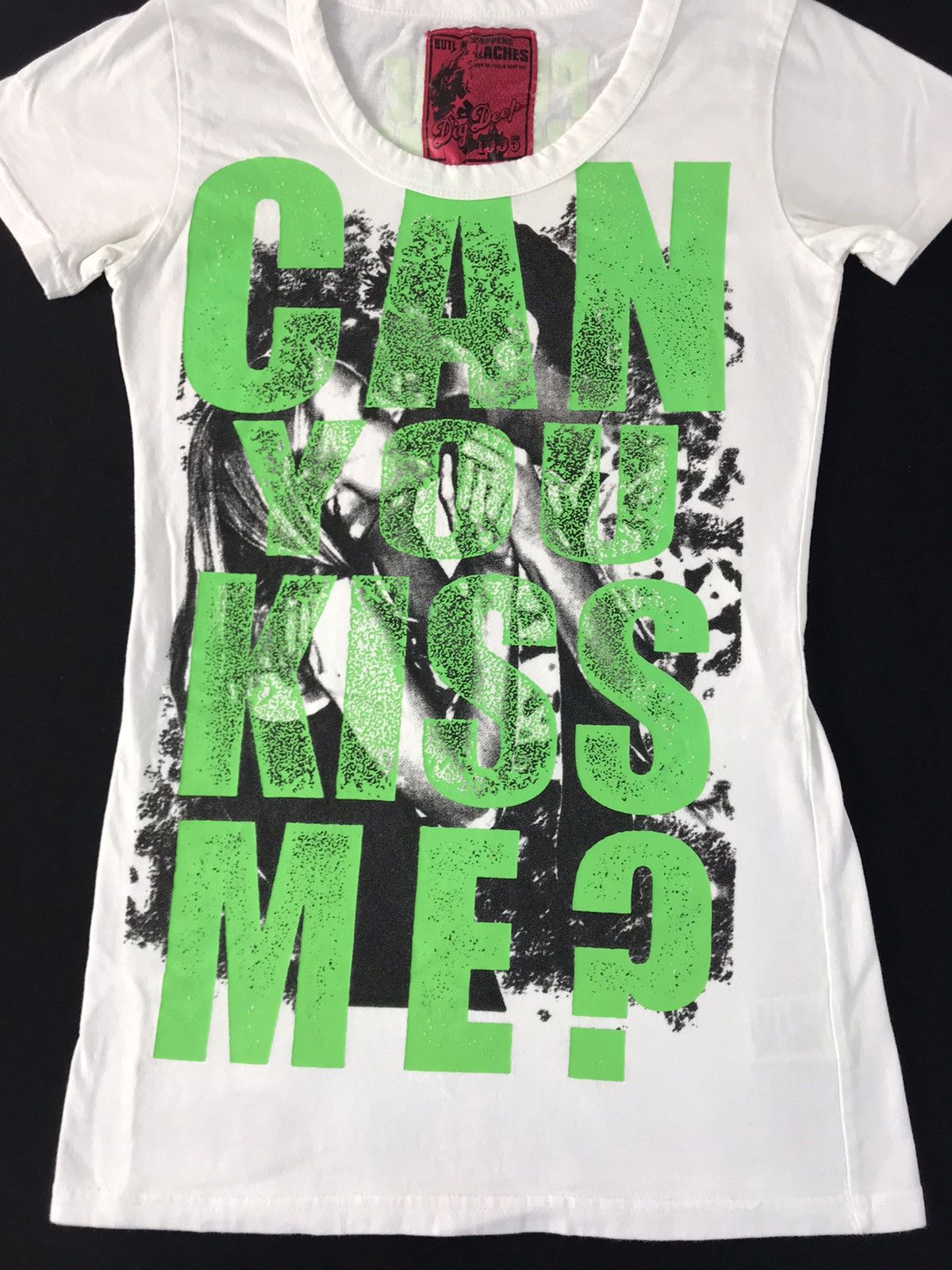 Japanese Brand Dig Deep 1995 Humor Big Lady Graphic Printed Te Size S / US 4 / IT 40 - 3 Thumbnail