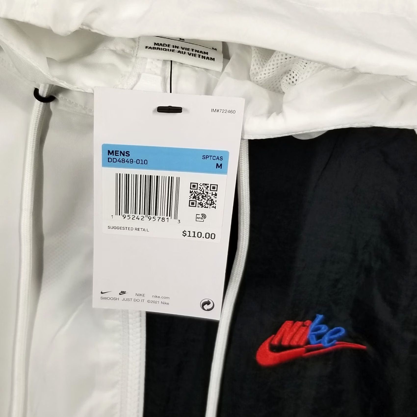 Nike Nike Sportswear Windrunner Jacket Men Medium Black/White DD4849-010 Size US M / EU 48-50 / 2 - 3 Thumbnail