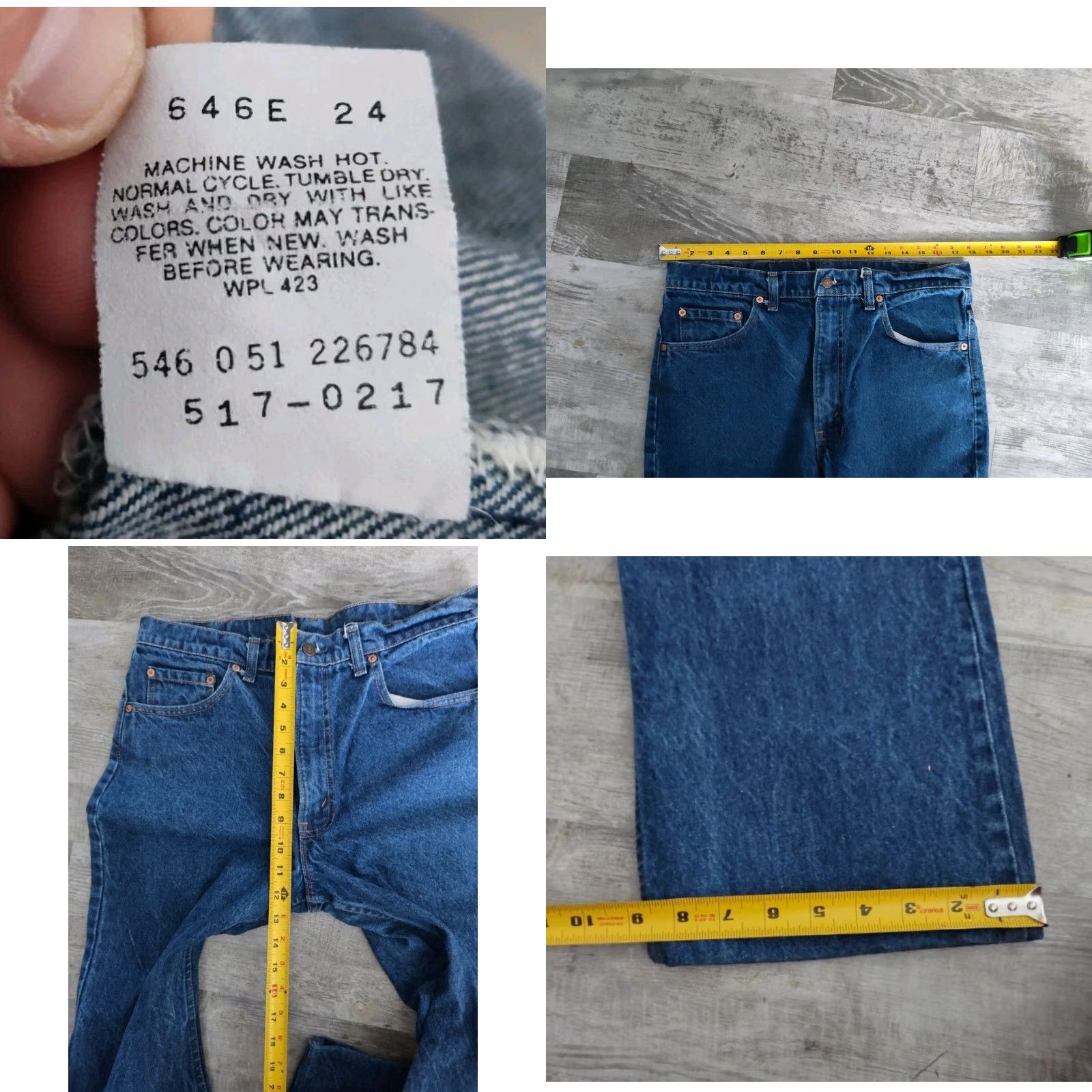 Levi's VINTAGE Levi's Jeans Men 90s 517 Straight Fit Denim Red Batwing Made in USA 36x24 Size US 36 / EU 52 - 8 Thumbnail