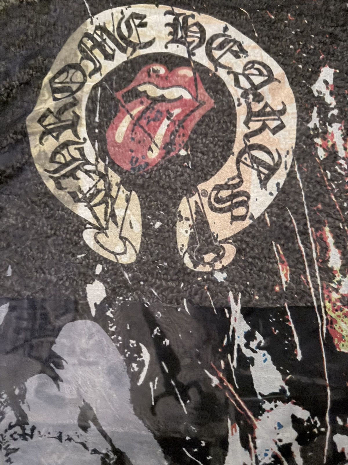 Chrome Hearts Chrome Heart Rolling Stones silk scarf Size ONE SIZE - 5 Thumbnail