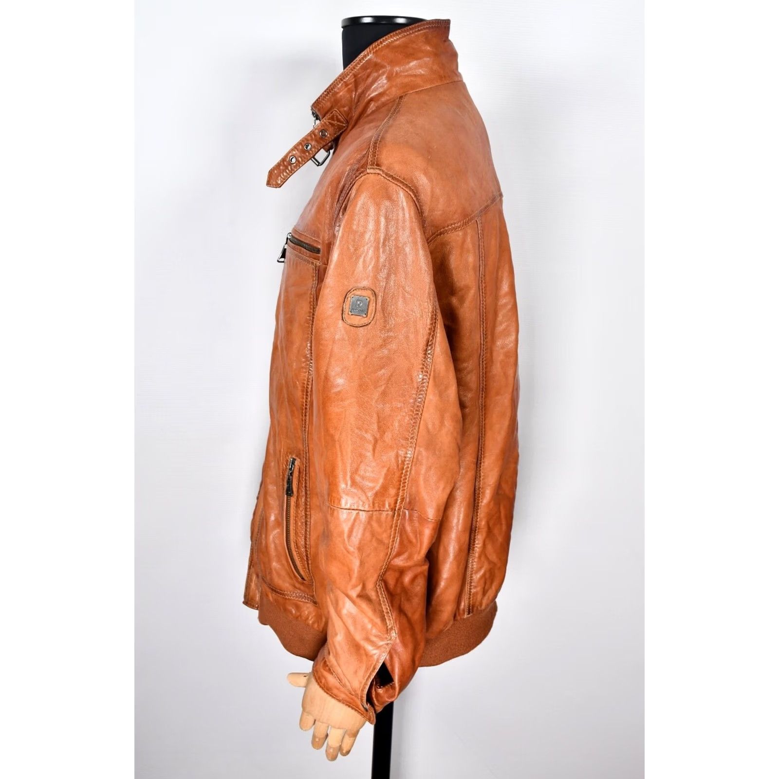 Pierre Cardin Pierre Cardin Paris Jacket Leather 58/49R Mens Orange Burnt Leather Jacket Regular XL? Size US M / EU 48-50 / 2 - 7 Thumbnail