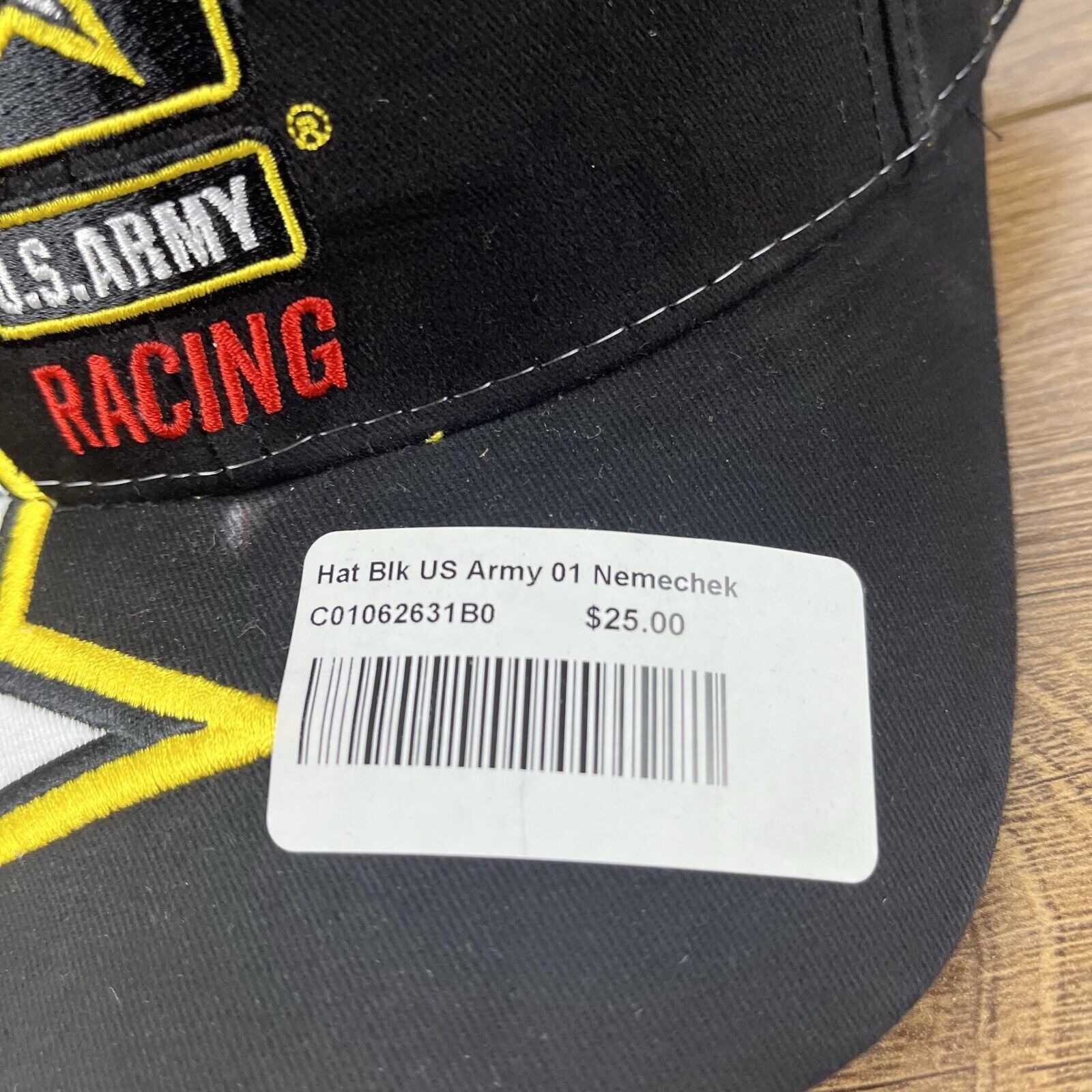 Other US Army Racing 01 Hat Black Cap Hat Adjustable Hat Black NAS Size ONE SIZE - 8 Thumbnail