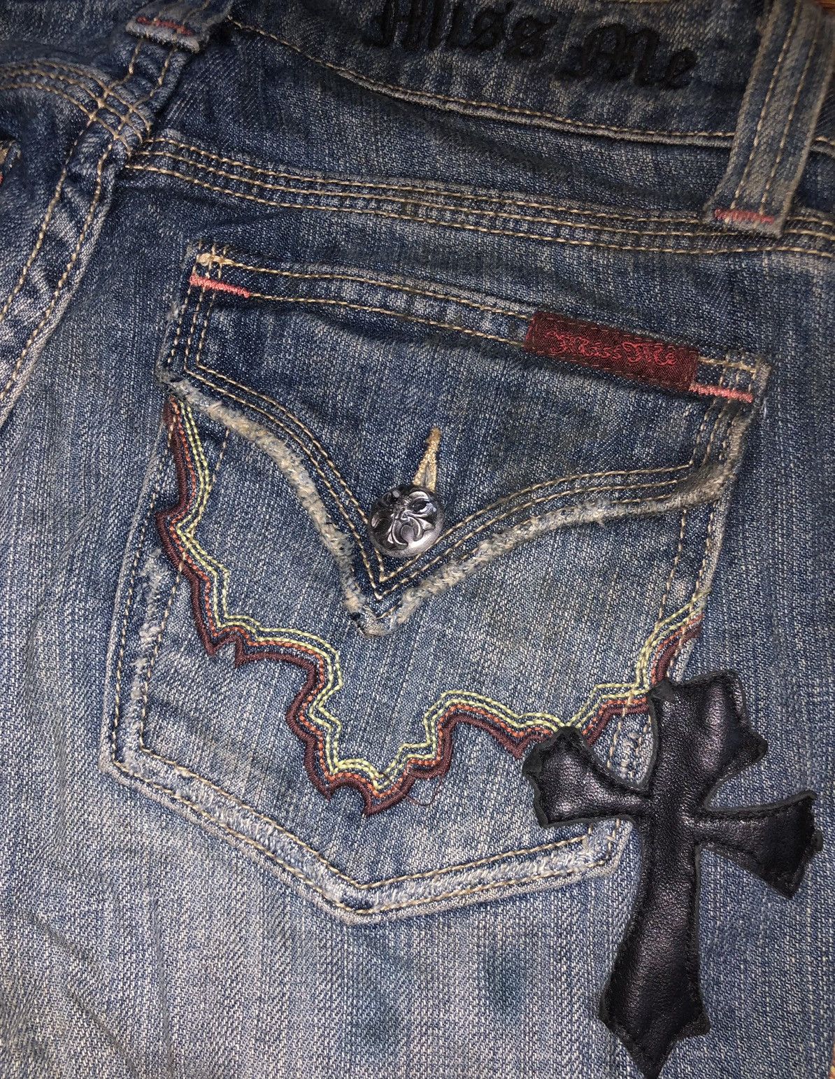 Designer × Japanese Brand × Miss Me Vintage Miss Me Denim Jeans Leather Cross Patches Size 28" / US 6 / IT 42 - 22 Thumbnail