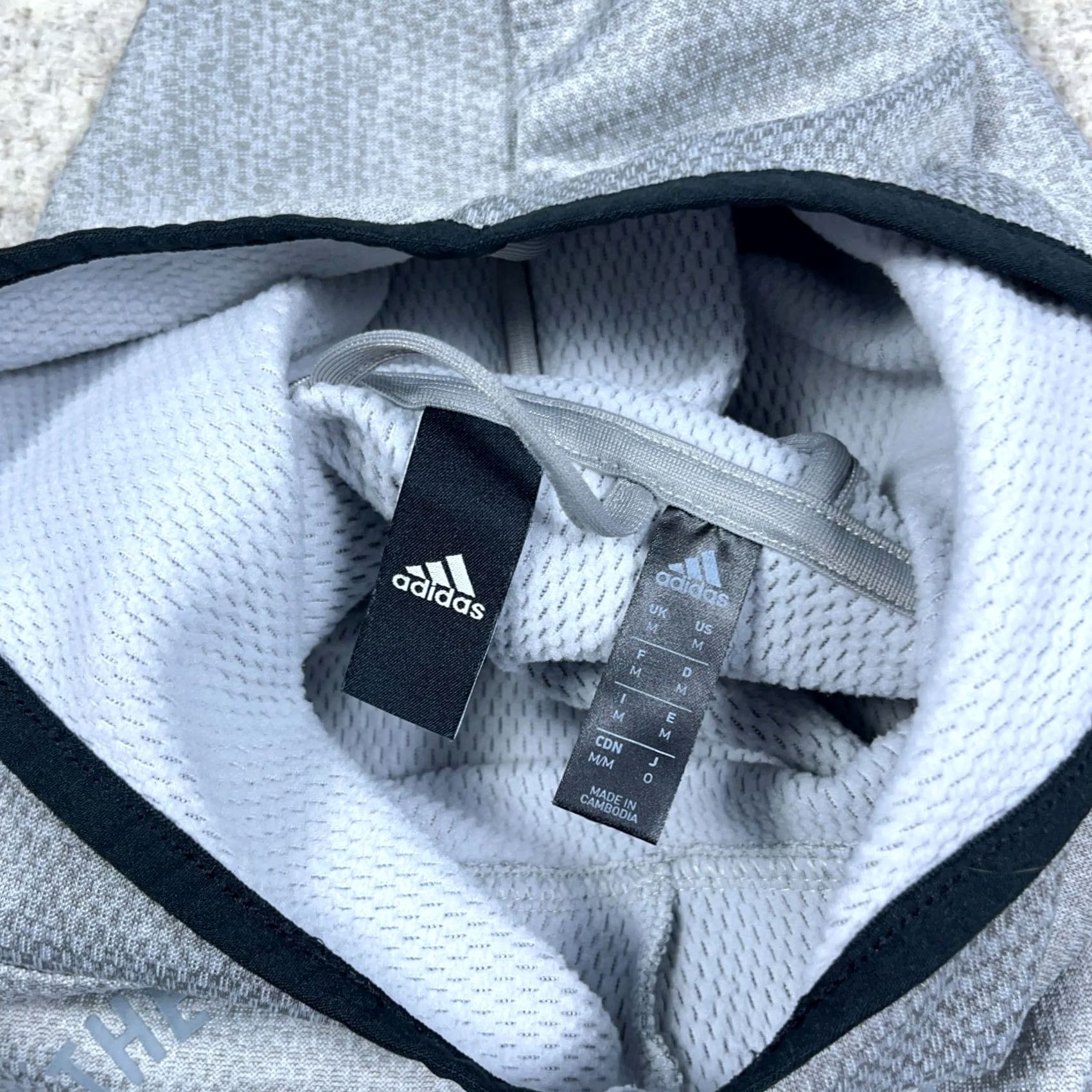 Adidas Adidas Hoodie Men Medium Gray Black Pullover Performance Sweatshirt Active Gym Size US M / EU 48-50 / 2 - 3 Thumbnail