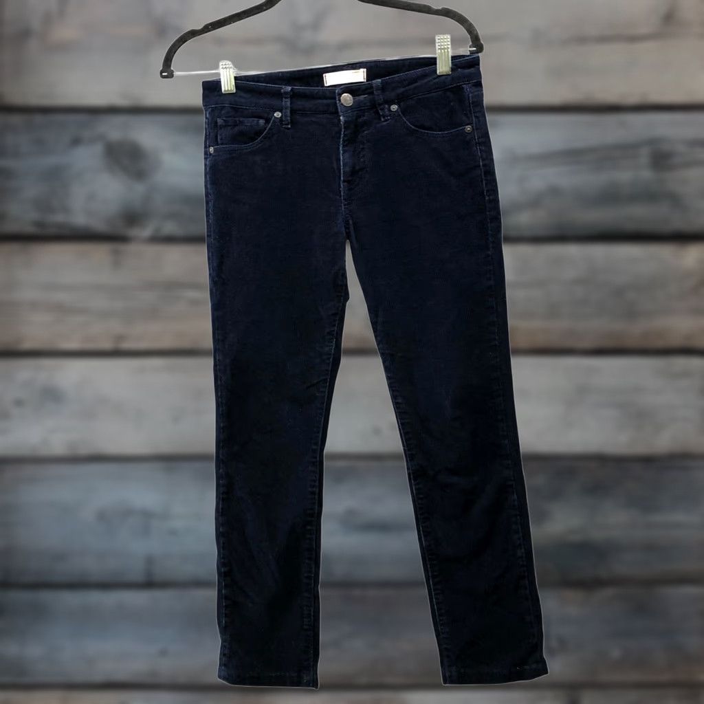 Uniqlo Uniqlo Heattech Corduroy Pants Womens XS Navy Blue Skinny Low Rise Stretch | Pants | Women | XS | Blue Size 42" / US 20 - 1 Thumbnail