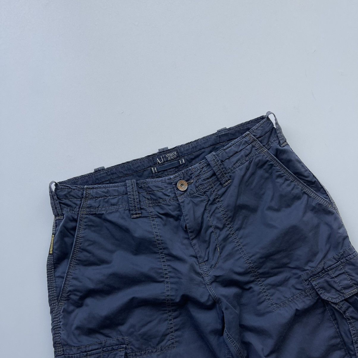 Armani Armani Jeans Vintage Baggy Cargo Pants Blue Rare Y2K Italy Size US 31 - 2 Thumbnail