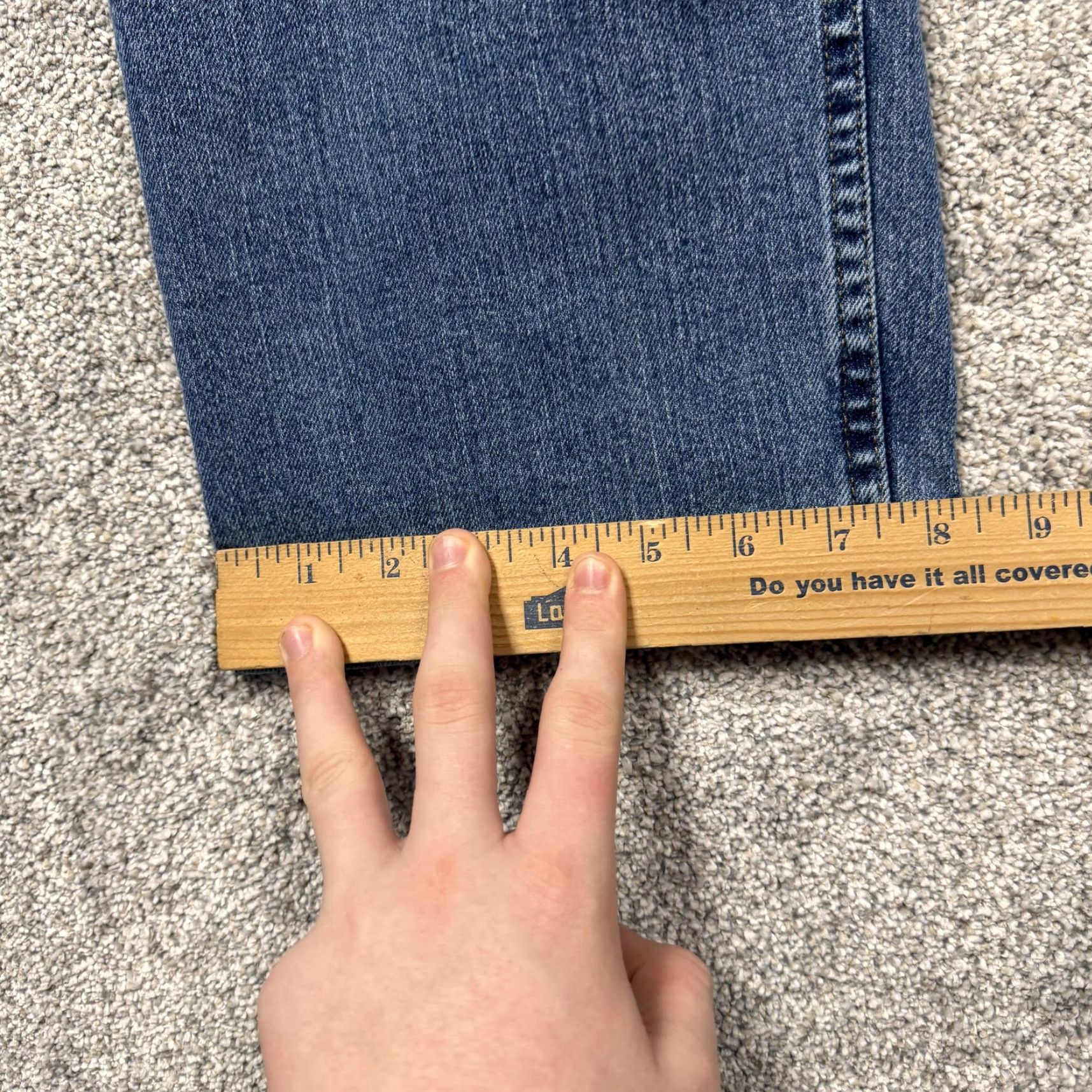 Wrangler Wrangler Jeans Men 40x29.5 Blue Denim Baggy Straight Leg Comfort Flex Waistband 5-Pocket Regular Rise Jeans Size US 40 / EU 56 - 2 Thumbnail