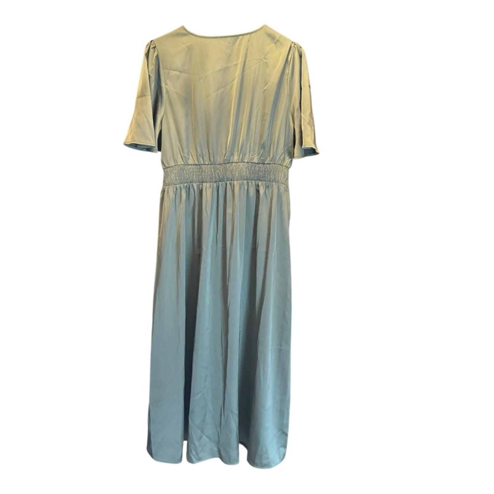 Shein NWOT. Shein Franclia V-Neck Ruffle Waist Maxi Dress Size 1XL Size XL / US 12-14 / IT 48-50 - 12 Thumbnail