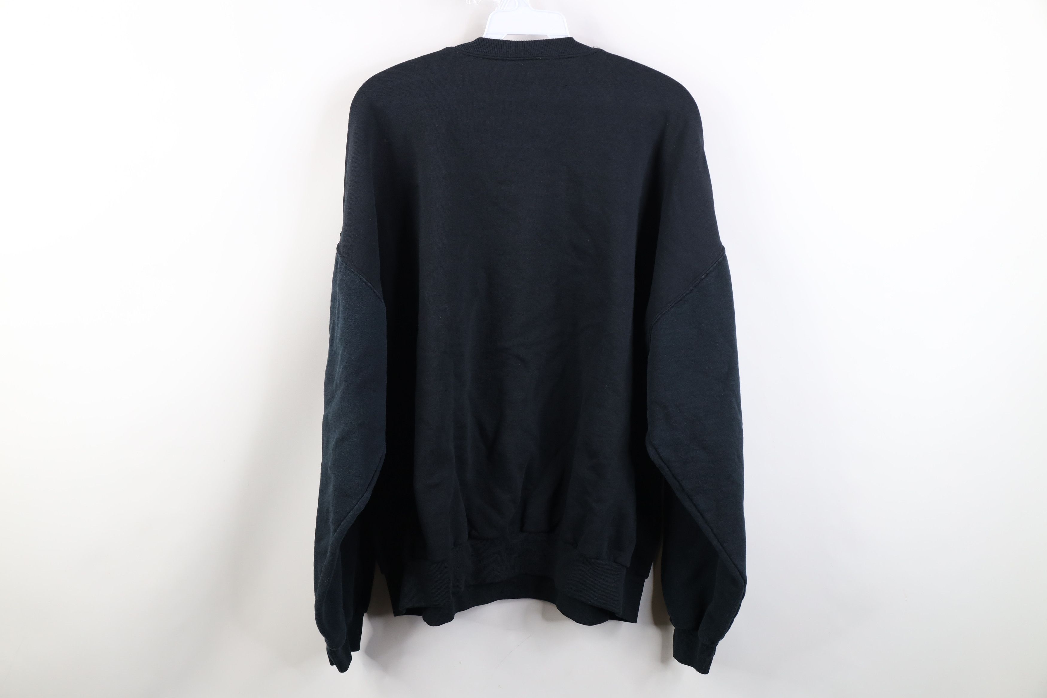 Vintage Vintage 90s Y2K Streetwear Blank Crewneck Sweatshirt Black Size US XL / EU 56 / 4 - 10 Thumbnail