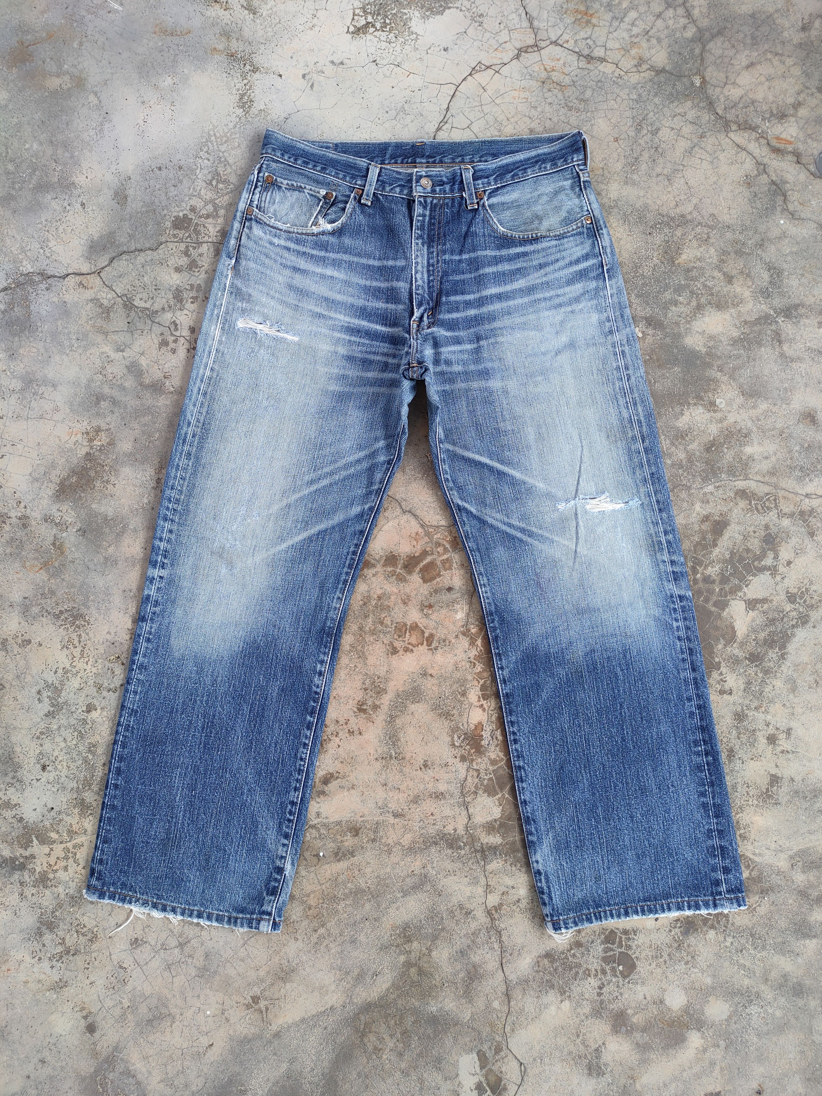 Levi's Vintage Clothing VINTAGE LEVI'S 510 FADED DISTRESSED JEANS DENIM PANTS Size US 36 / EU 52 - 2 Thumbnail