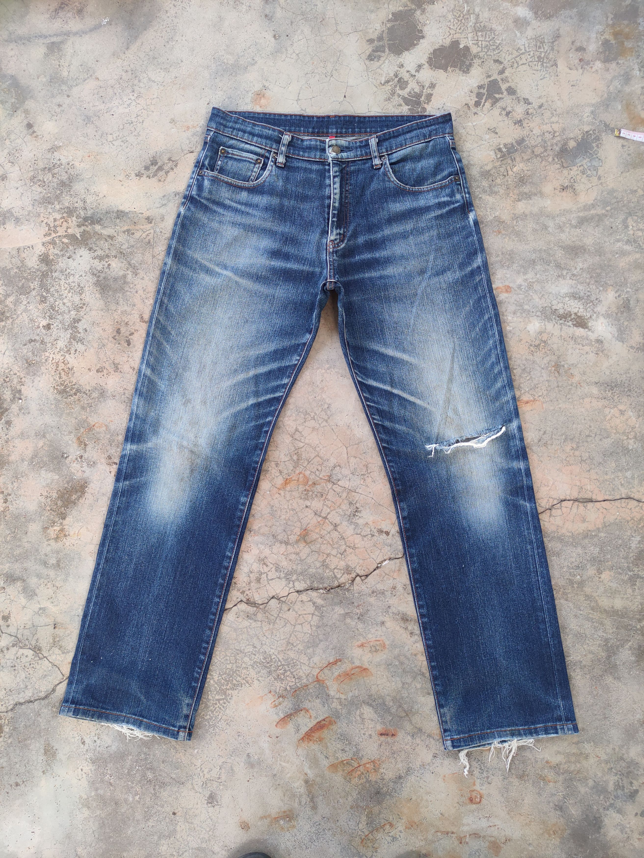 Japanese Brand W34 VINTAGE JAPANESE FADED DISTRESSED RIPPED JEANS PANTS Size US 34 / EU 50 - 1 Thumbnail