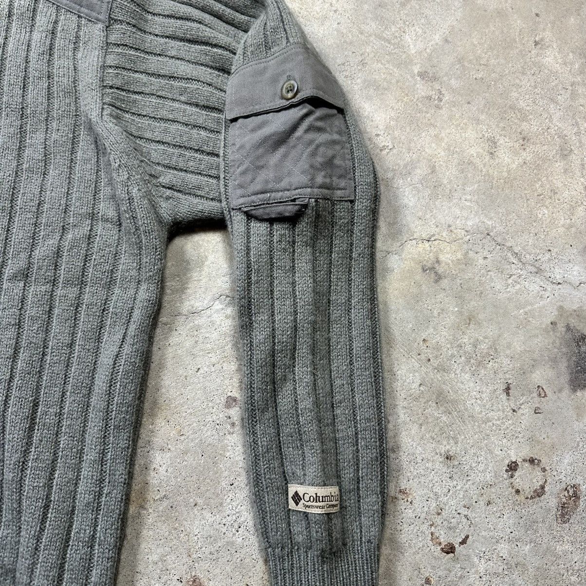 Columbia Vintage 90s Olive Military Green Columbia Wool Knit Sweater Size US L / EU 52-54 / 3 - 3 Thumbnail