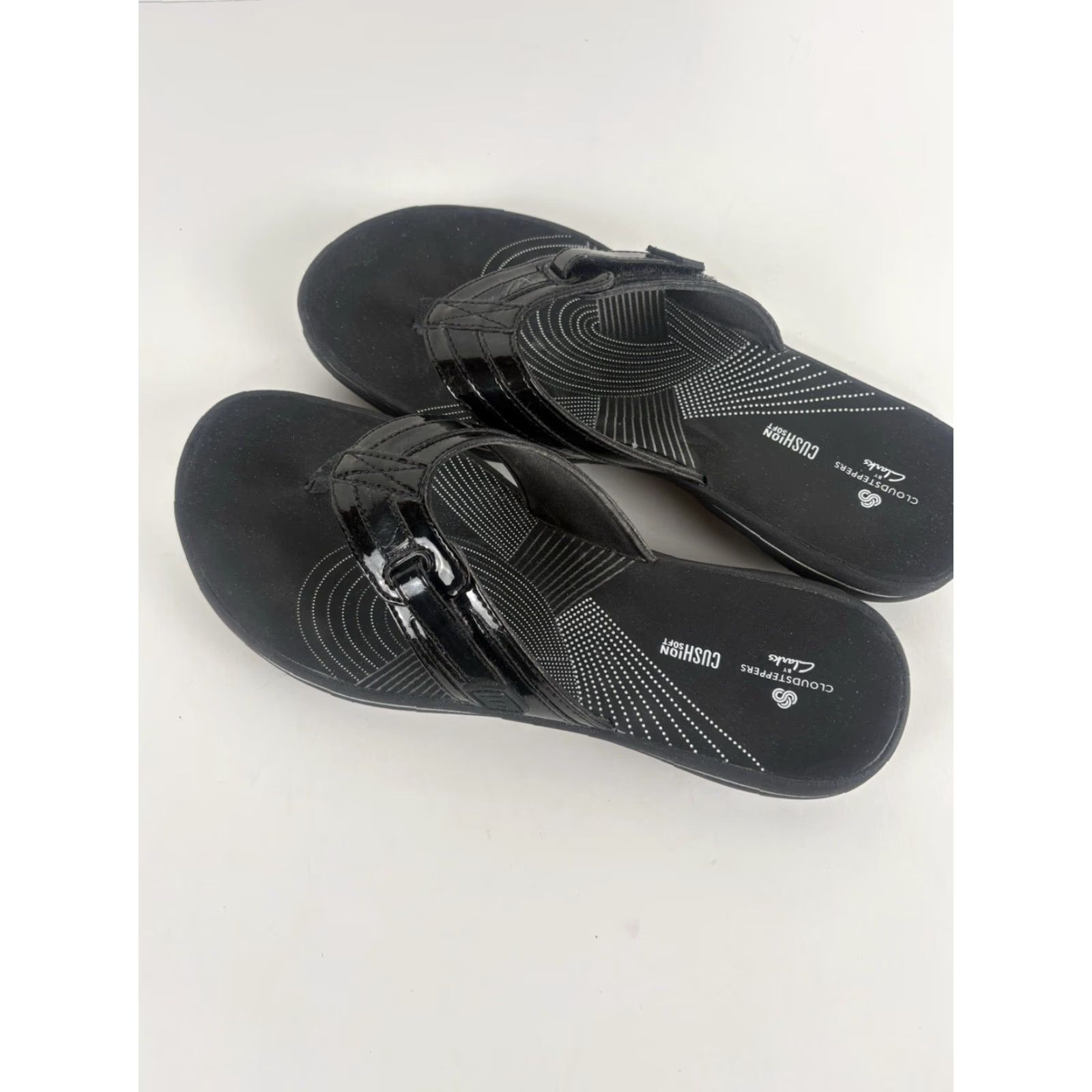 Clarks **Cloudsteppers By Clarks Black Glossy Faux Leather Women's Shoes Size 8** User: Cloudsteppers By Clarks Black Glossy Faux Leather Women's Size 8 Size US 8 / IT 38 - 3 Thumbnail