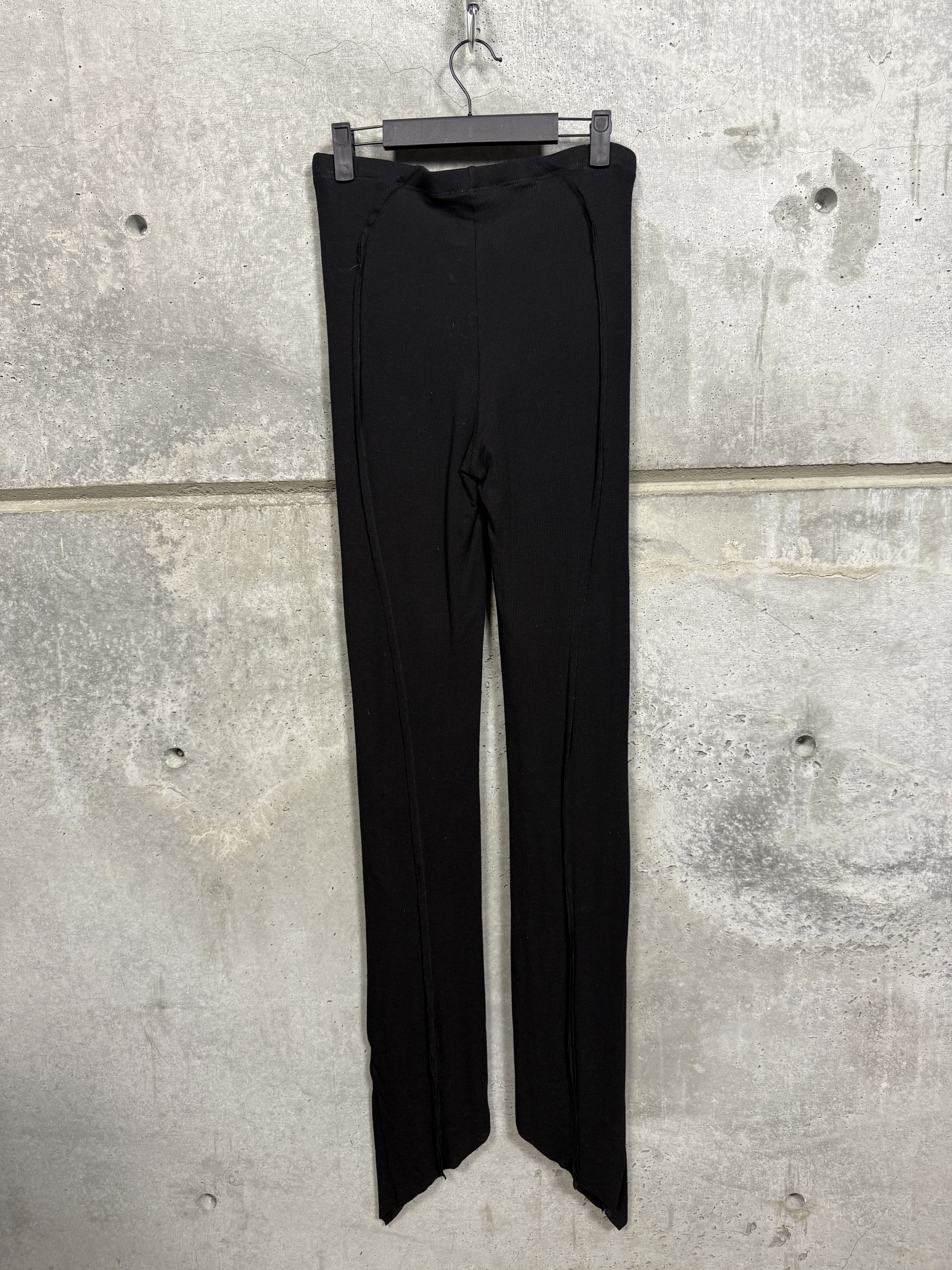 SAMI MIRO VINTAGE SAMI MIRO VINTAGE Black Rib Asymmetric Pants Size 30" / US 8 / IT 44 - 6 Thumbnail