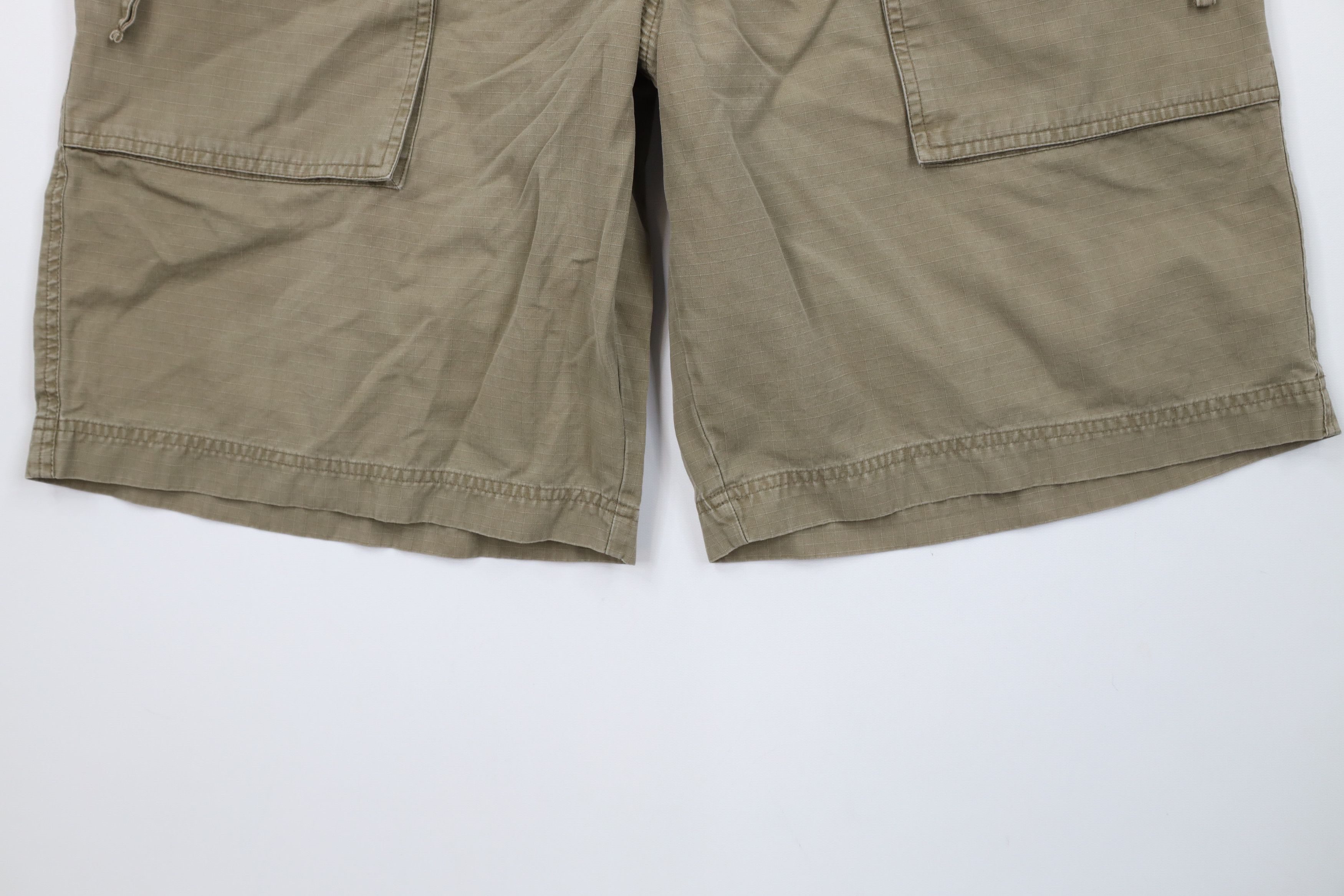 Gap Vintage Y2K 2000 Gap Belted Ripstop Cargo Shorts Green Brown Size US 34 / EU 50 - 4 Thumbnail