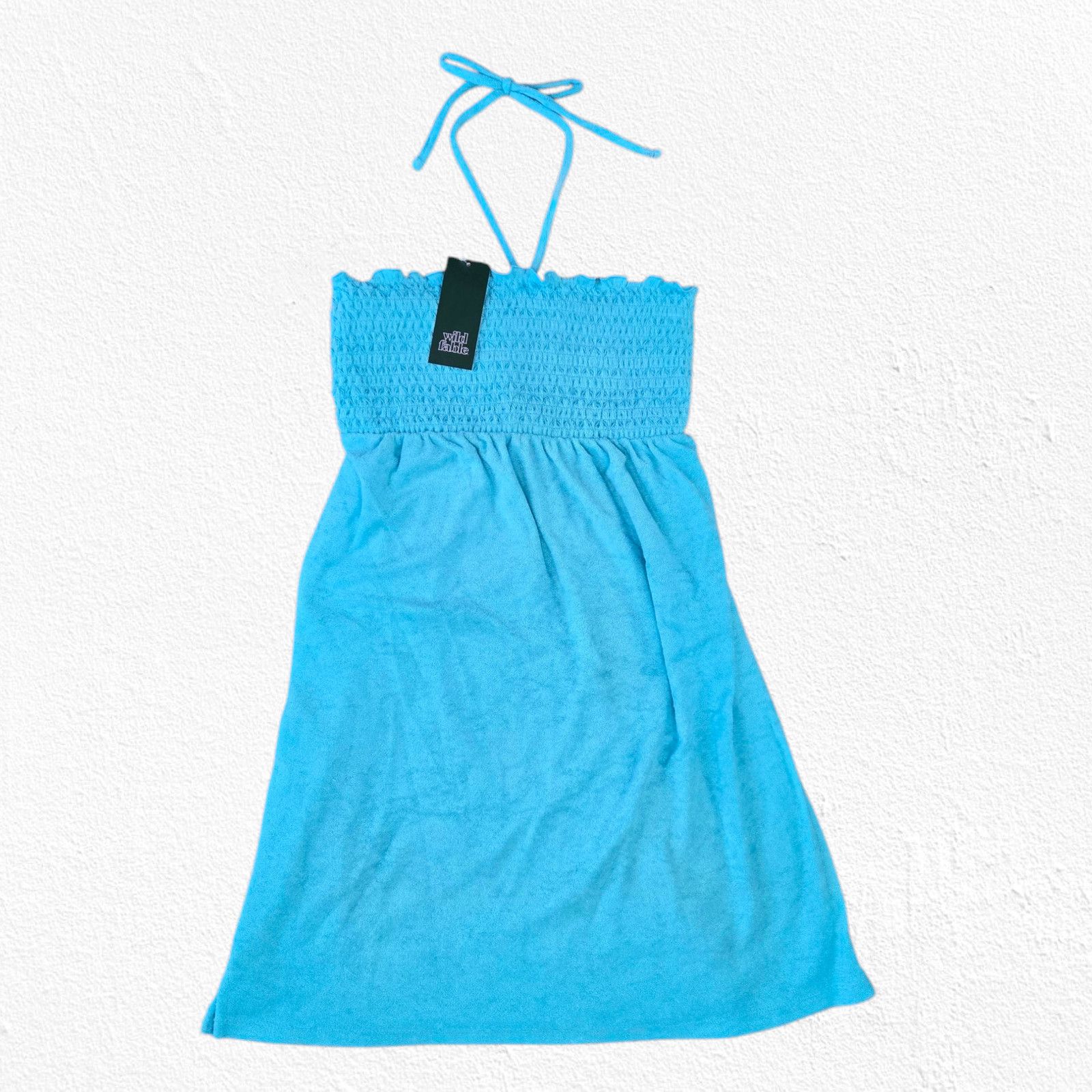 Other Blue Terry Cloth Convertible Halter Swimsuit Cover Up XS Size XS / US 0-2 / IT 36-38 - 2 Thumbnail