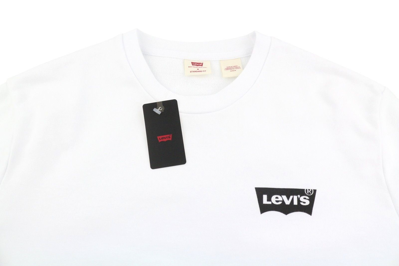 Levi's STANDARD FIT M White Crew Neck Logo Cotton Pullover 87103 Size US M / EU 48-50 / 2 - 5 Thumbnail