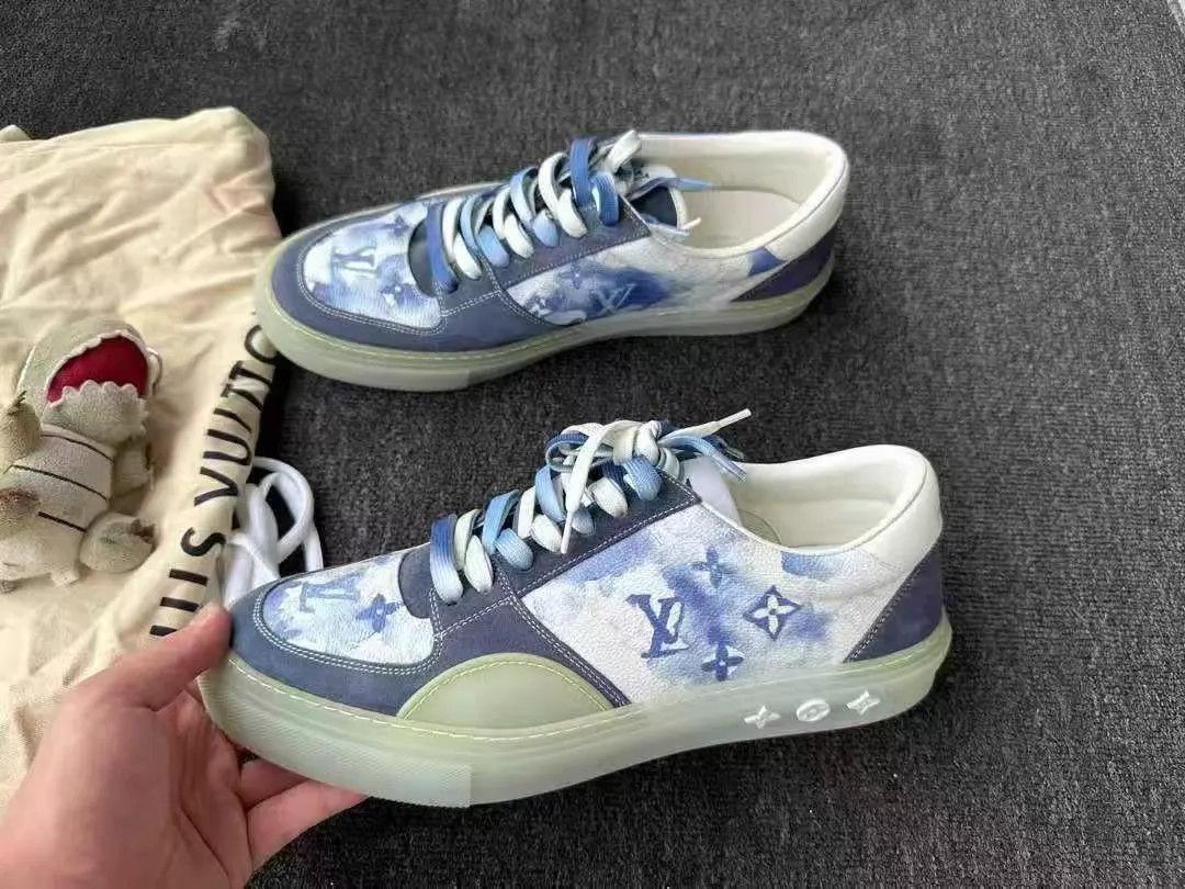 Louis Vuitton LV Ollie ink wash skate shoes EUR 43 1 wear Size US 10 / EU 43 - 2 Thumbnail