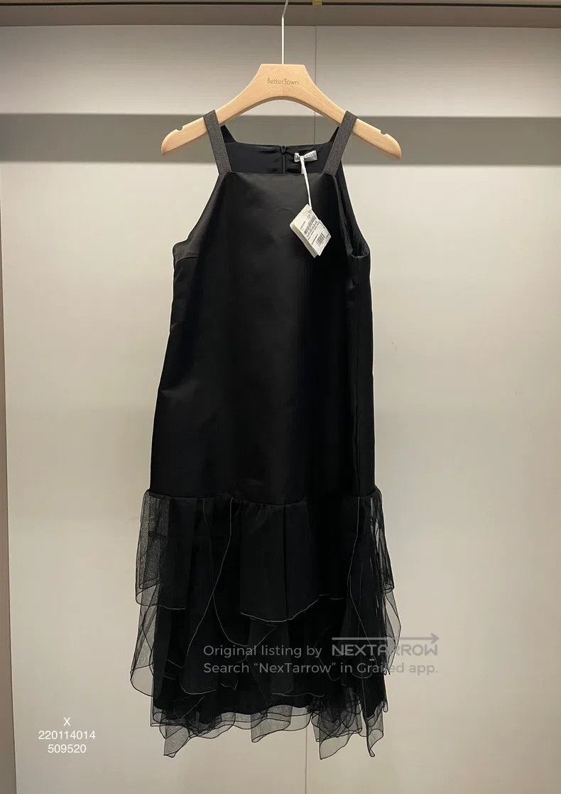 Brunello Cucinelli Brunello Cucinelli Black Beaded Polyester Dress Size M / US 6-8 / IT 42-44 - 1 Thumbnail