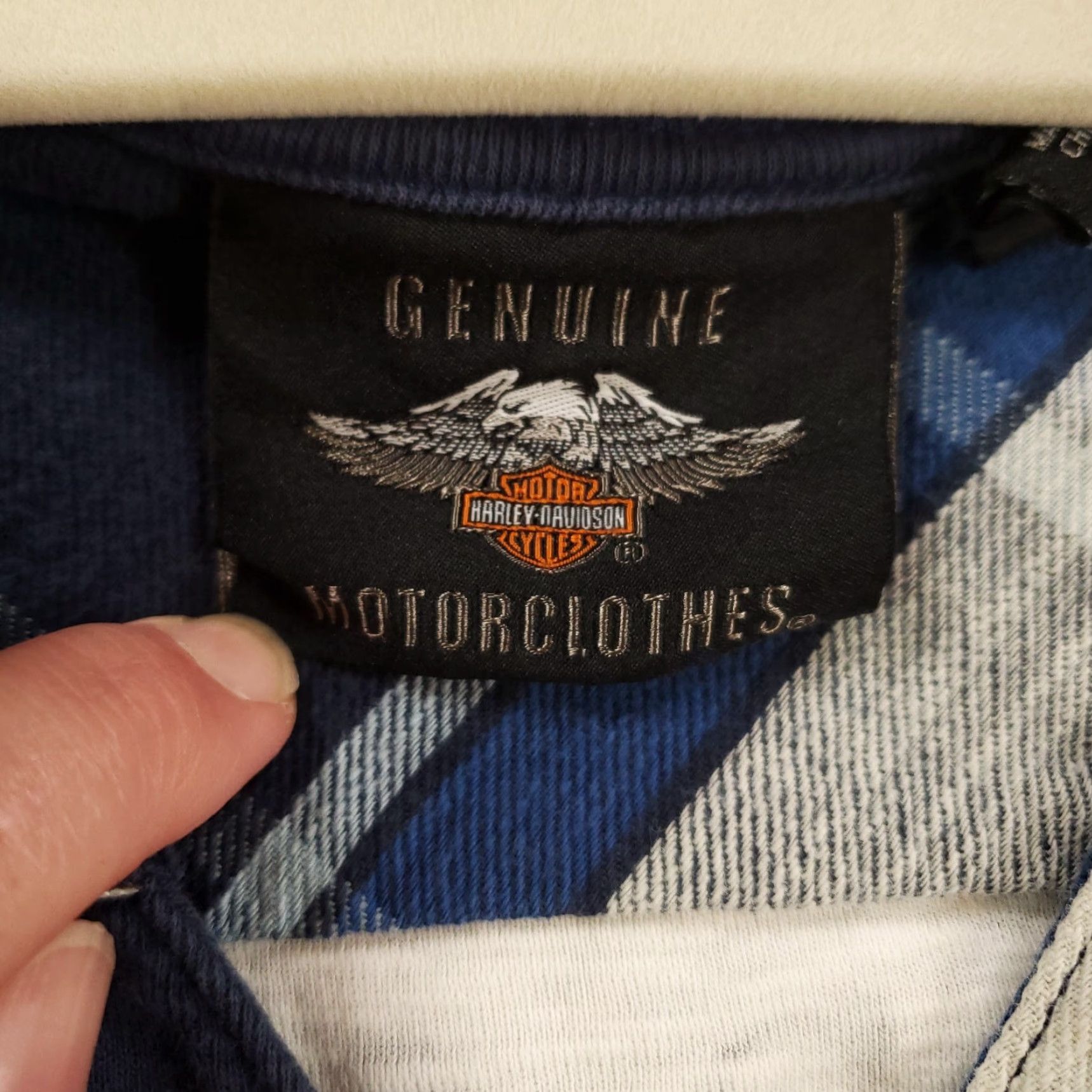 Harley Davidson VINTAGE Harley-Davidson Shirt Mens XL Henley Genuine Motorclothes Spellout Eagle Tee Size US XL / EU 56 / 4 - 3 Thumbnail