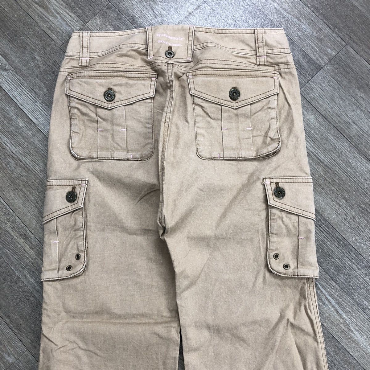Burberry × Burberry Prorsum × Vintage 1990s Burberry London Blue Label Fatigue Cargo Pants Size US 28 / EU 44 - 12 Thumbnail