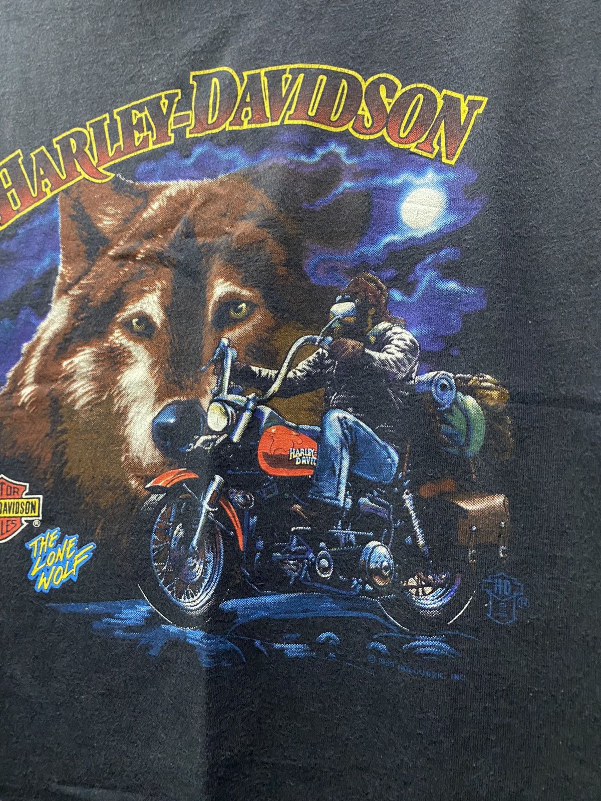 Harley Davidson × Vintage VINTAGE HARLEY DAVIDSON THE LONE WOLF Size US XXL / EU 58 / 5 - 3 Thumbnail