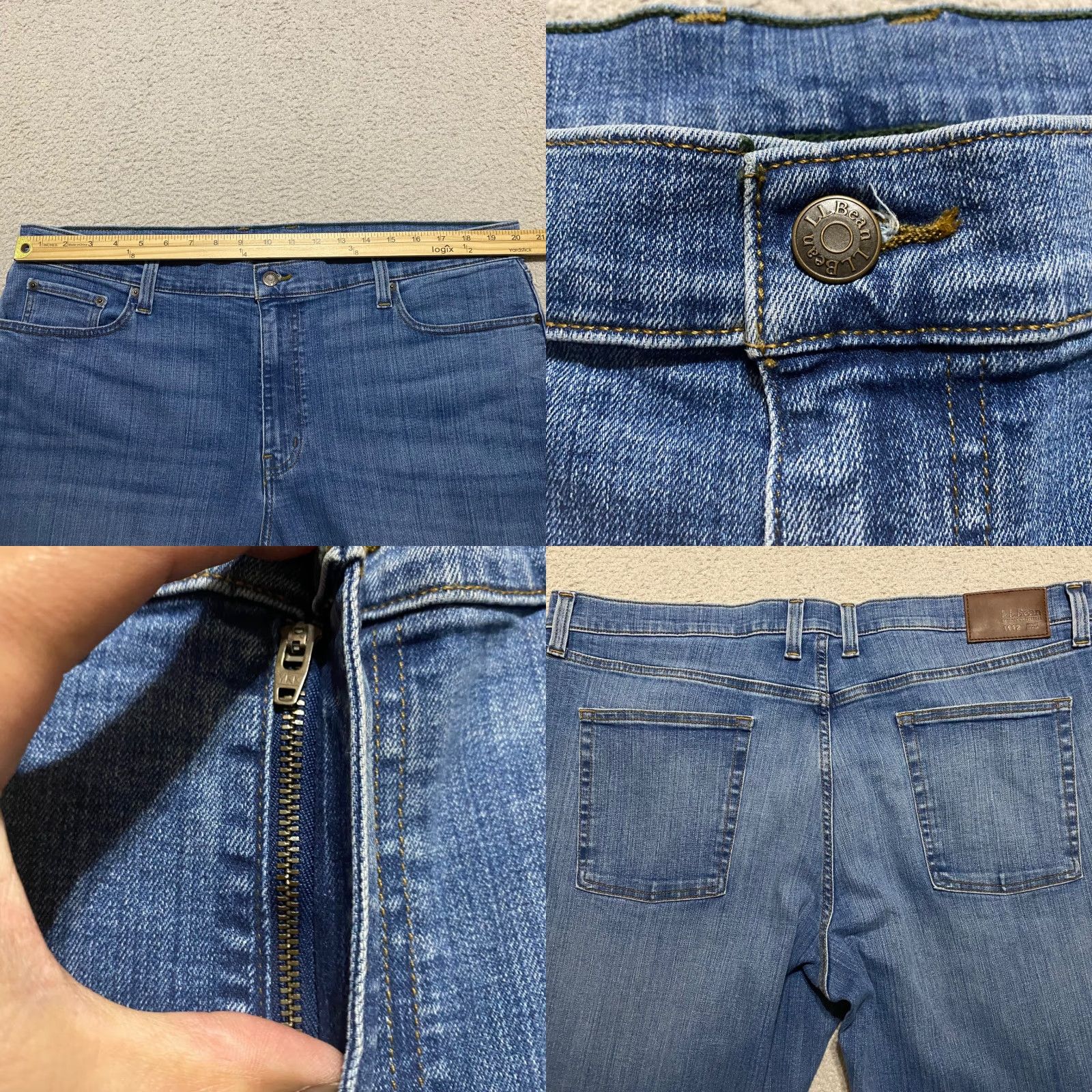 Vintage L.L. Bean Jeans Main Brand Men 42x30 Denim Medium Wash Straight Mid Rise Athletic Regular Beauty? Size US 42 / EU 58 - 8 Thumbnail