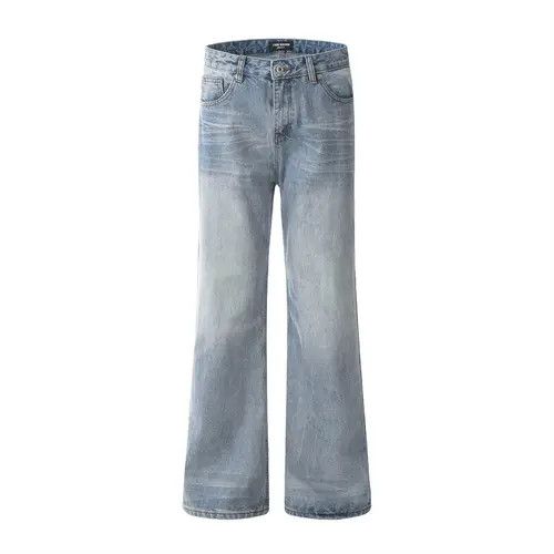 Japanese Brand × Jean Pants American retro washed distressed loose flared jeans Size US 34 / EU 50 - 1 Thumbnail