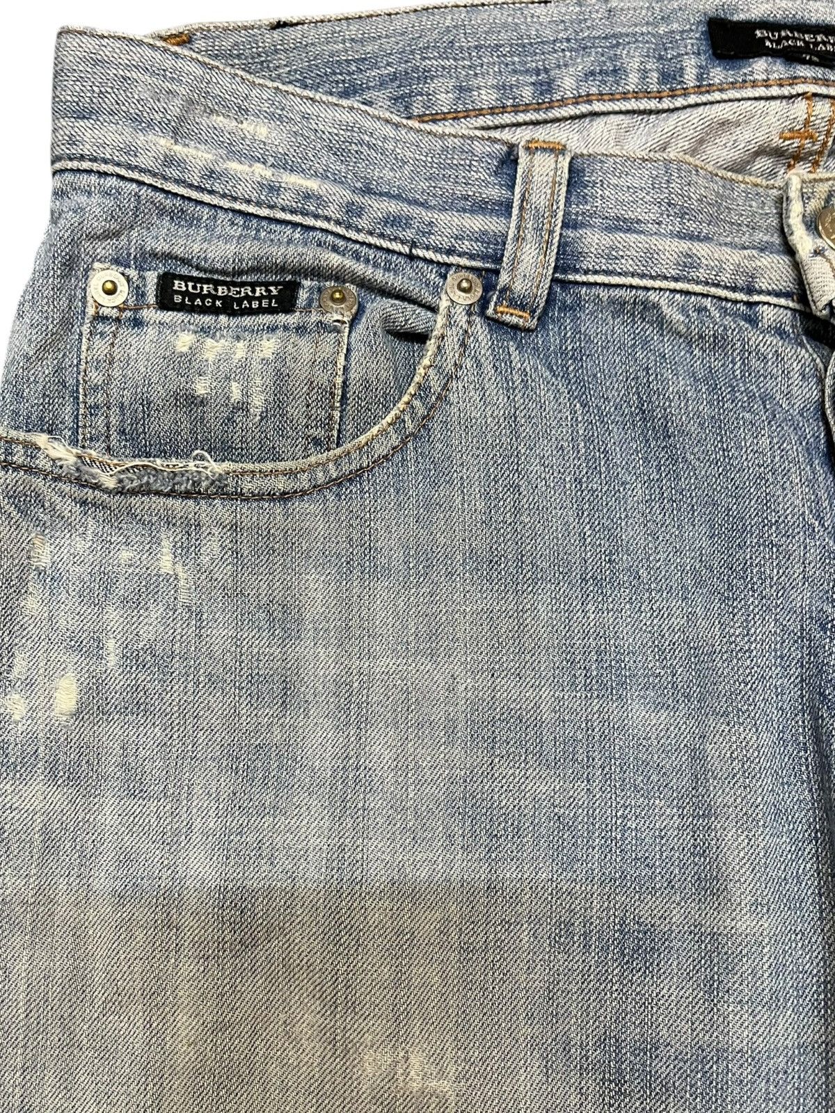 Burberry Vintage Burberry Black Label Faded Distressed Denim Size US 31 - 5 Thumbnail