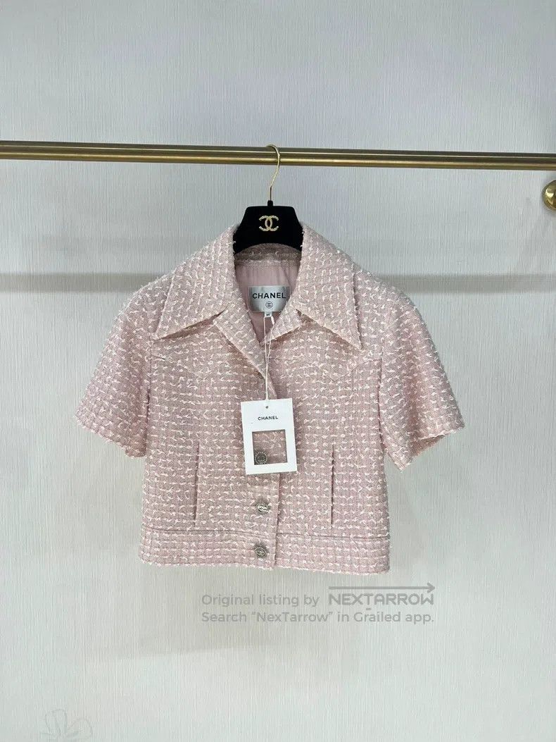 Chanel Chanel 24P pink short-sleeved jacket Size XXS / US 00 / IT 34 - 1 Thumbnail