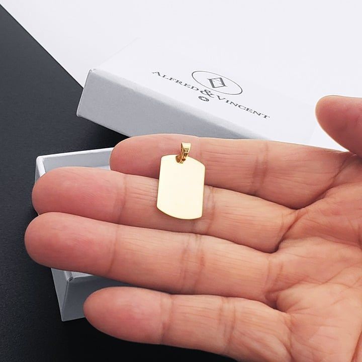 Other Blank Dog Tag Pendant Engravable Men's Women's Jewelry Size ONE SIZE - 4 Thumbnail