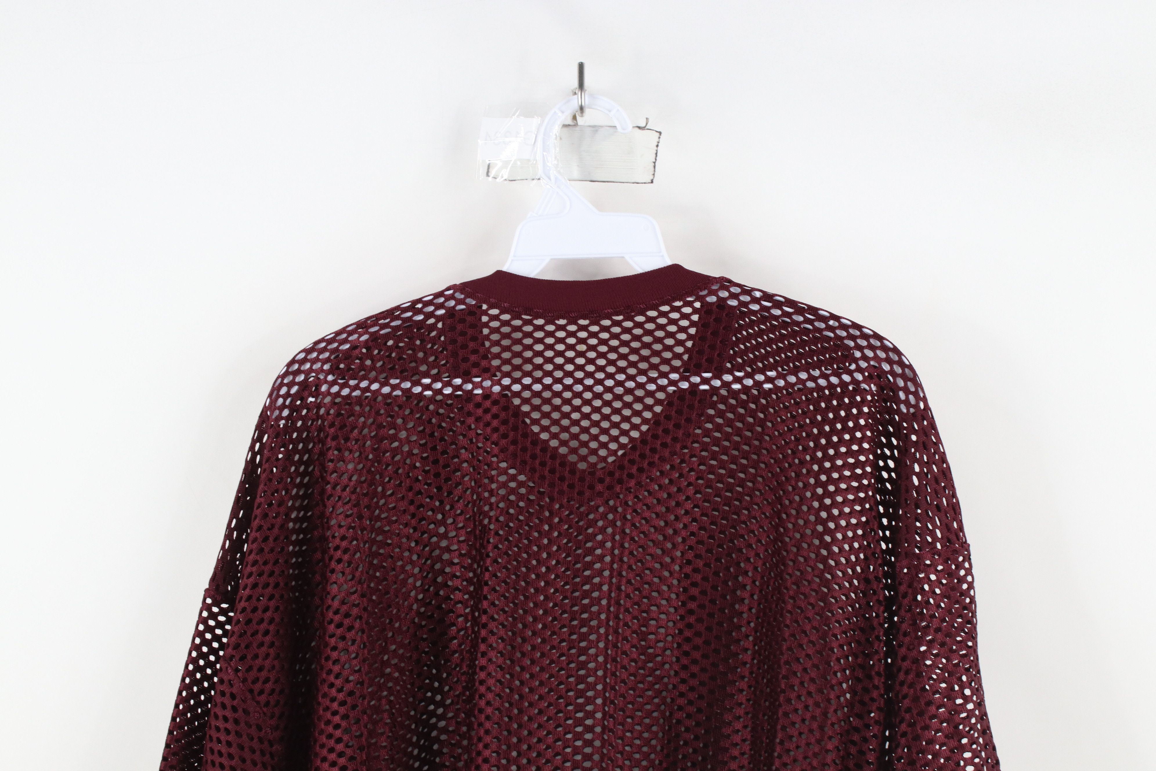 Champion × Vintage Vintage 80s Champion Cropped Football Jersey Burgundy USA Size US XL / EU 56 / 4 - 10 Thumbnail
