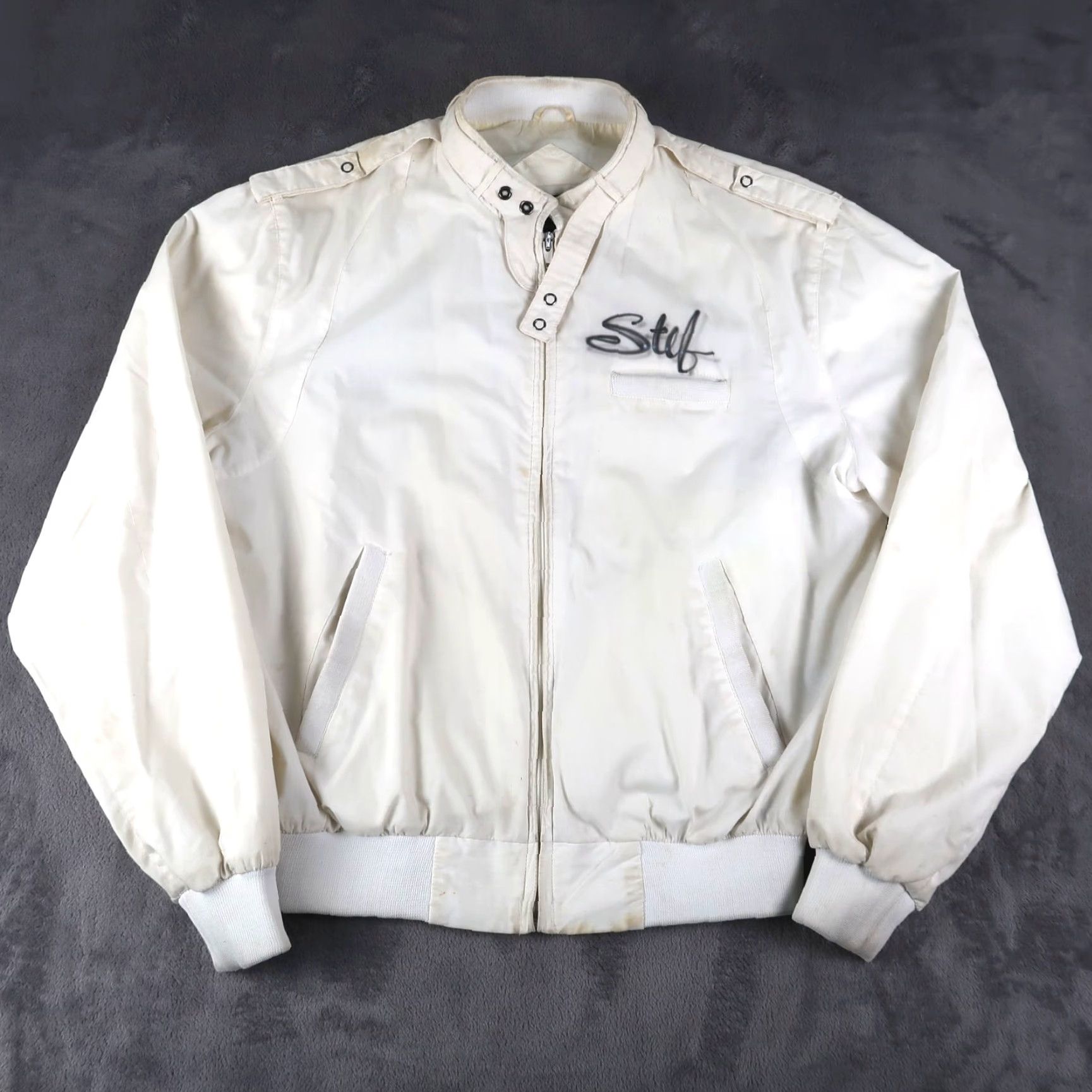 Honda VINTAGE Honda Air Brush CRX Racing Jacket Car JDM Size M Medium White 1980s Sportswear Mens Size US M / EU 48-50 / 2 - 2 Thumbnail