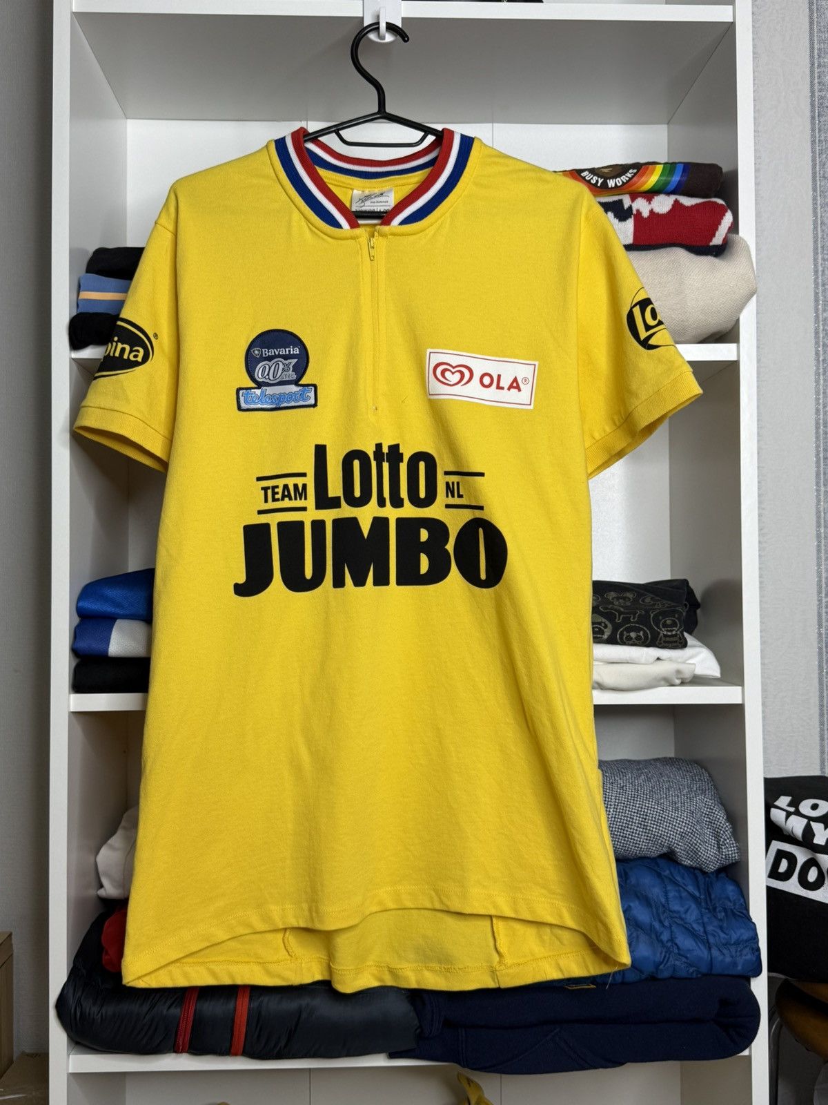 Vintage ciclismo Maglia jersey Cycling Bike Team Lotto Jumbo
