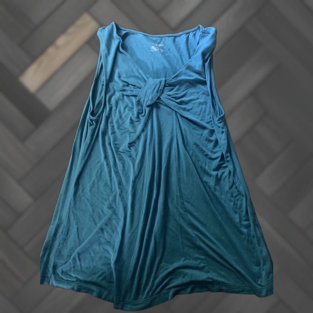 Merona Merona Blue Tank Top Sleeveless Shirt Blouse Women’s XL Regular Cotton Knit Casual Spring Summer Size XL / US 12-14 / IT 48-50 - 1 Thumbnail