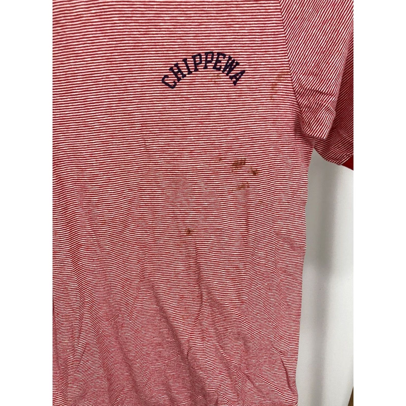 Champion VINTAGE 70s Champion Striped T-Shirt Size S Red USA Mens Size US S / EU 44-46 / 1 - 6 Thumbnail