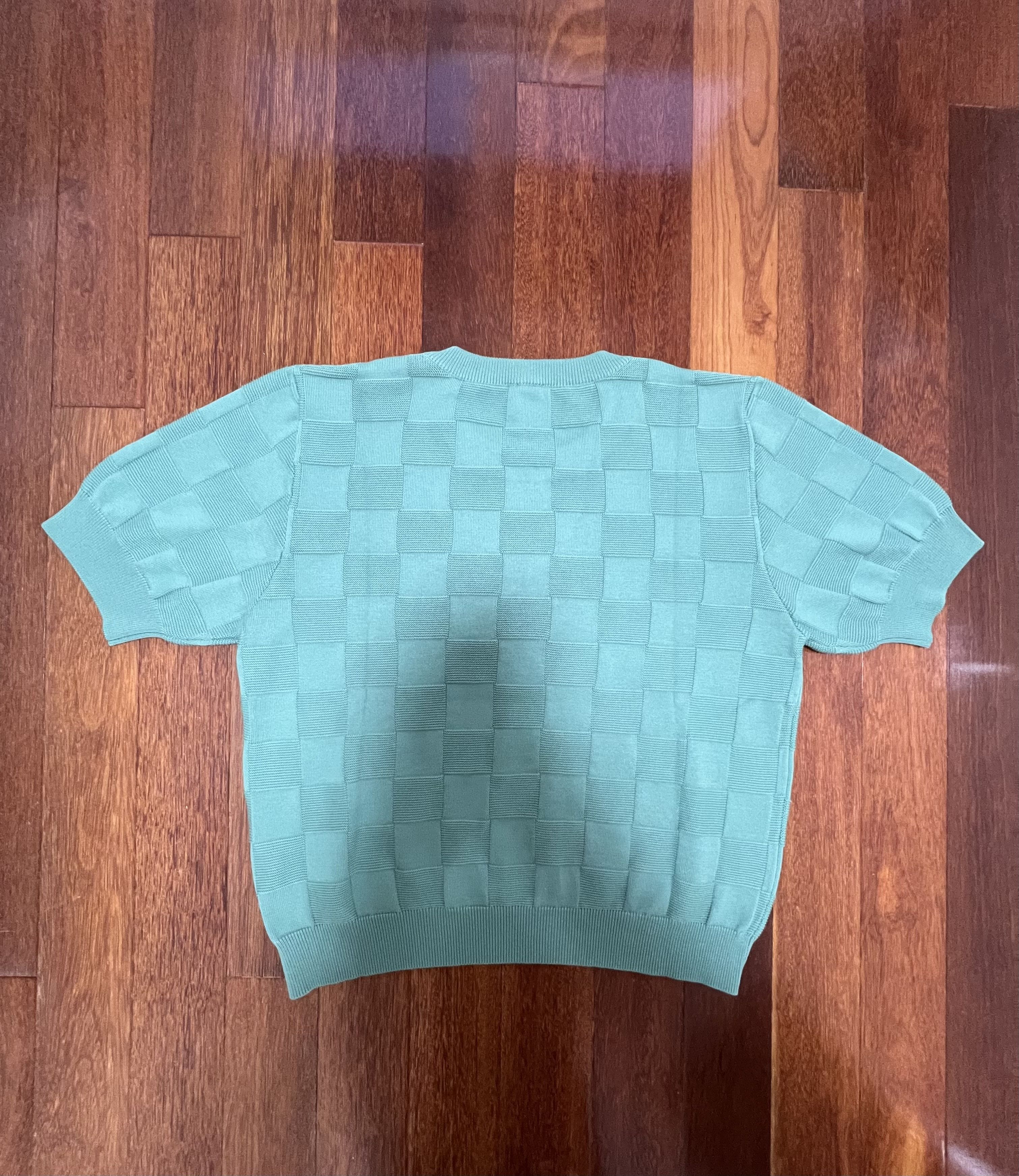 Scott Fraser Collection 💚 Scott Fraser Collection Jade Checker Chet Baker Knit NEW Size US L / EU 52-54 / 3 - 8 Thumbnail