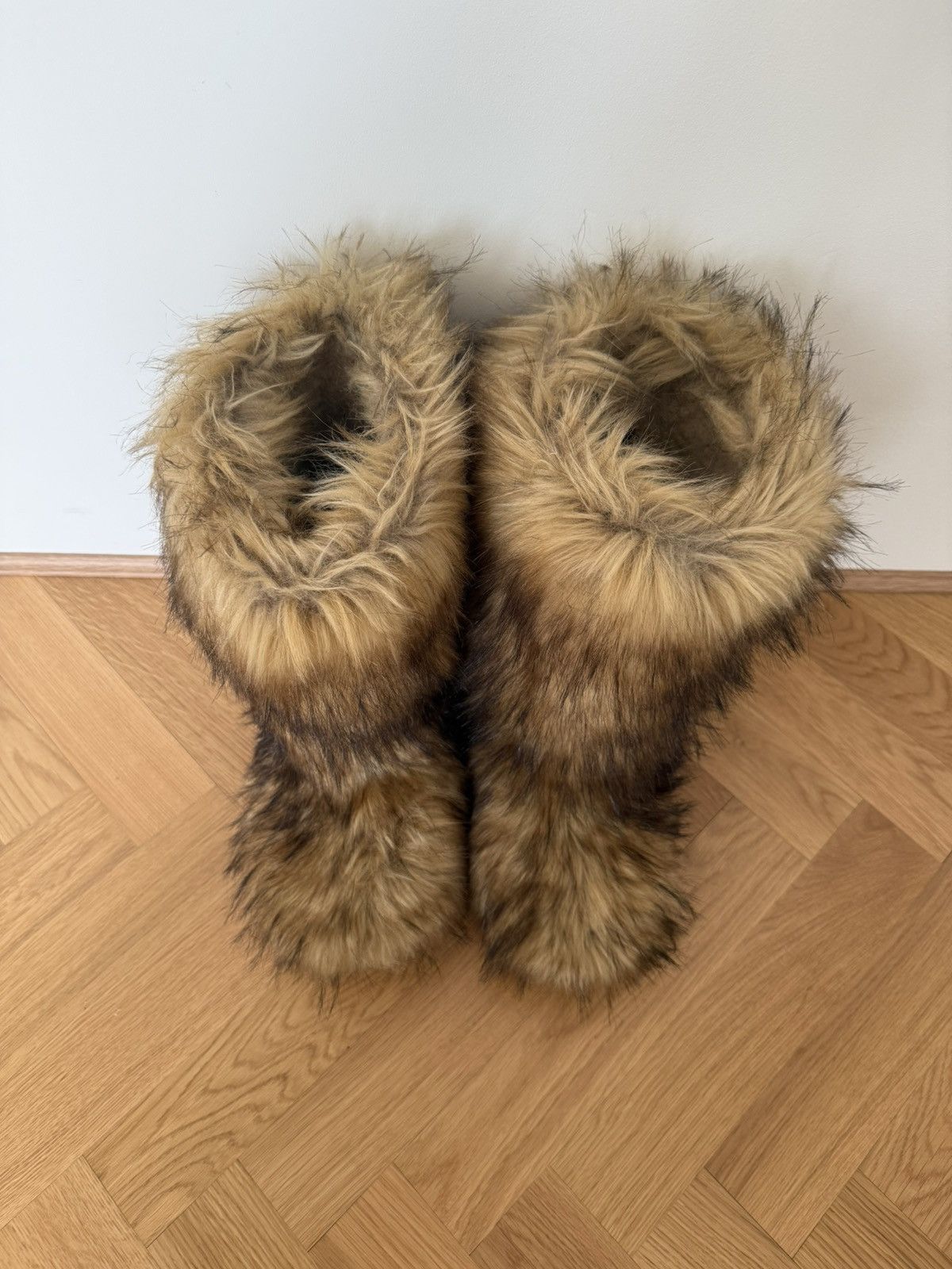 Celine × Hedi Slimane Celine Fall 21 Faux Fur Boots Size US 10 / EU 43 - 2 Thumbnail