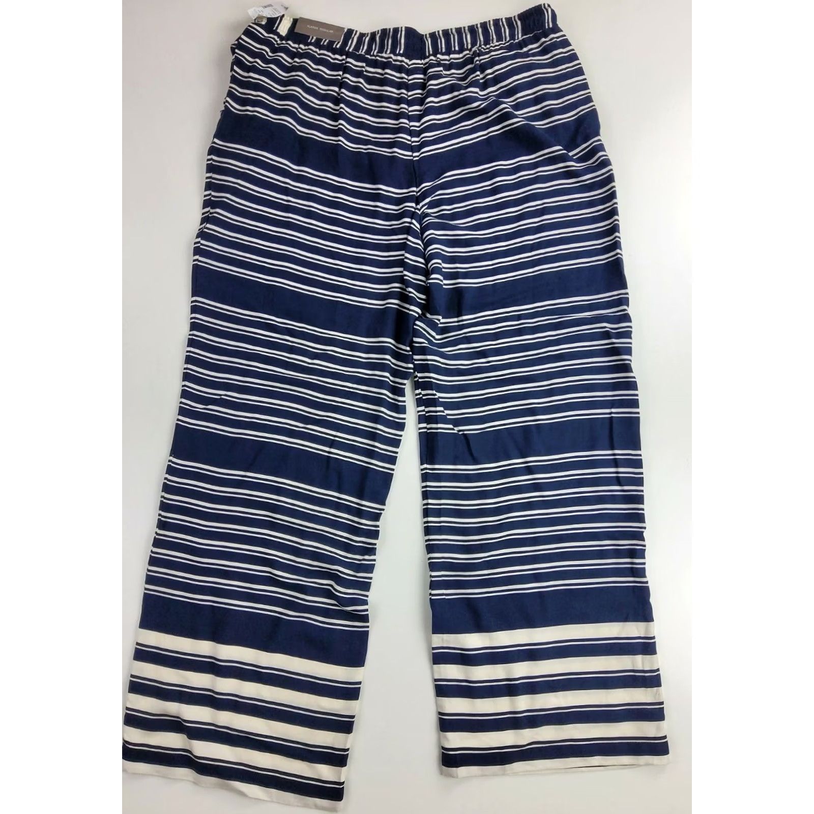 Vintage Maurices Drawstring Striped Rayon Pants Navy White Size XL Size 40" / US 18 - 5 Thumbnail