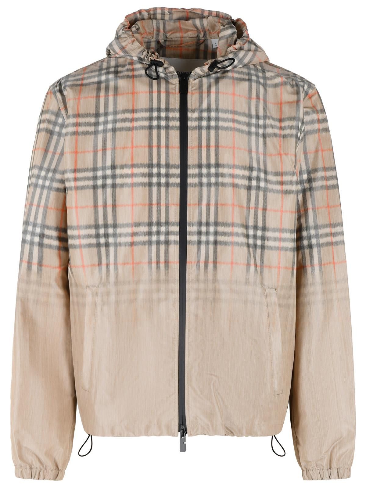 Burberry BURBERRY Hooded Jacket And 'Check' Shaded Sand Beige Size US S / EU 44-46 / 1 - 1 Thumbnail