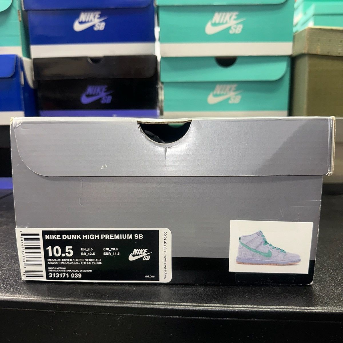 Nike Size 10.5 - Nike SB Dunk High Silver Box OG 313171-039 Size US 10.5 / EU 43-44 - 7 Thumbnail