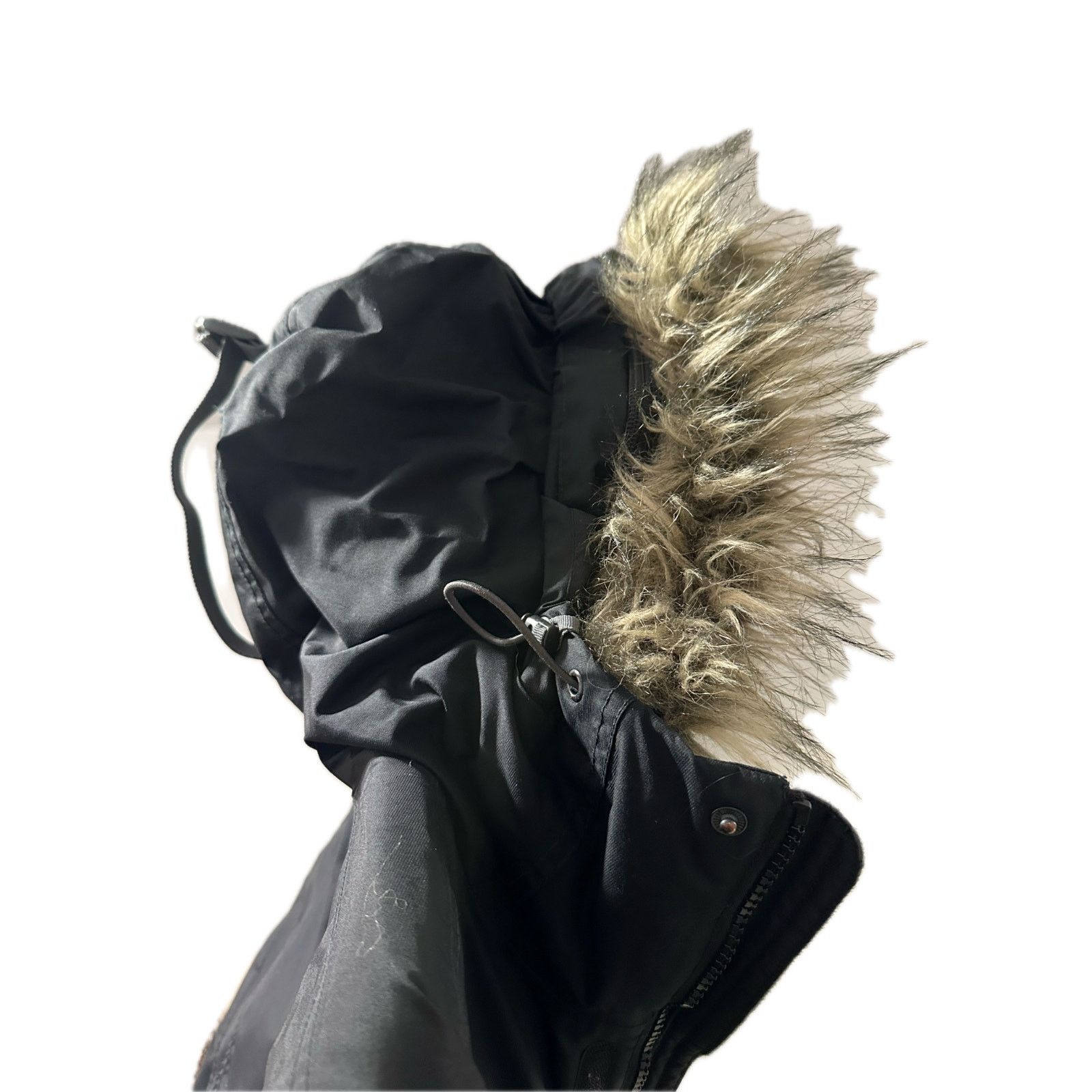 Eddie Bauer Men's Large Down Parka Black WeatherEdge Goose Feather Hood Size US L / EU 52-54 / 3 - 7 Thumbnail