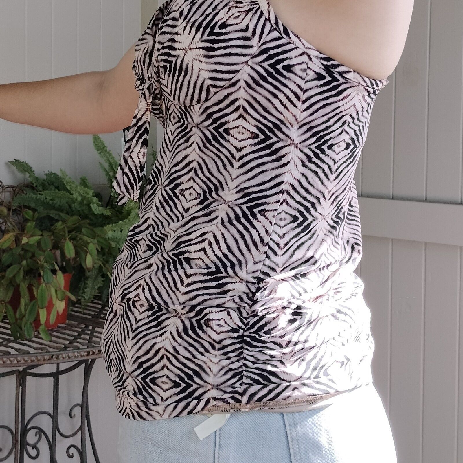 Vintage Vintage Y2K 2000s Seafolly Tankini Top Beige Swim Animal Size XL / US 12-14 / IT 48-50 - 6 Thumbnail