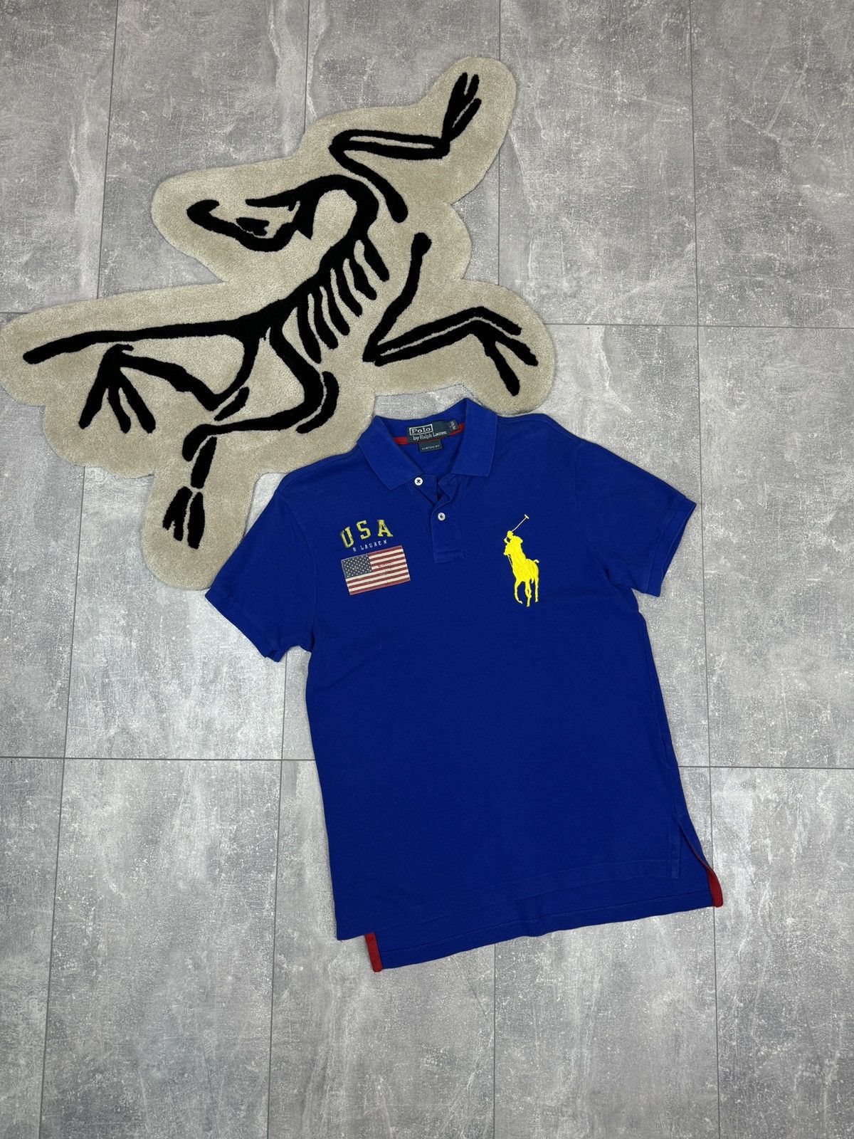 Polo Ralph Lauren Mens Vintage Polo Ralph Lauren USA flag polos T-shirt y2k Size US S / EU 44-46 / 1 - 1 Thumbnail