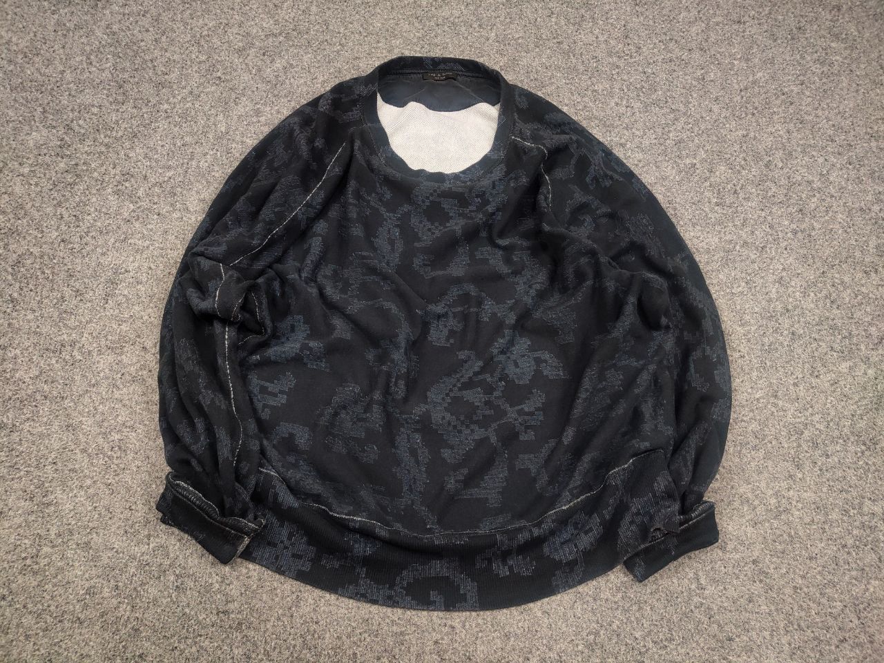 Rag & Bone Rag & Bone Design Dark Blue Pattern Oversized Sweatshirt Size L / US 10 / IT 46 - 3 Thumbnail