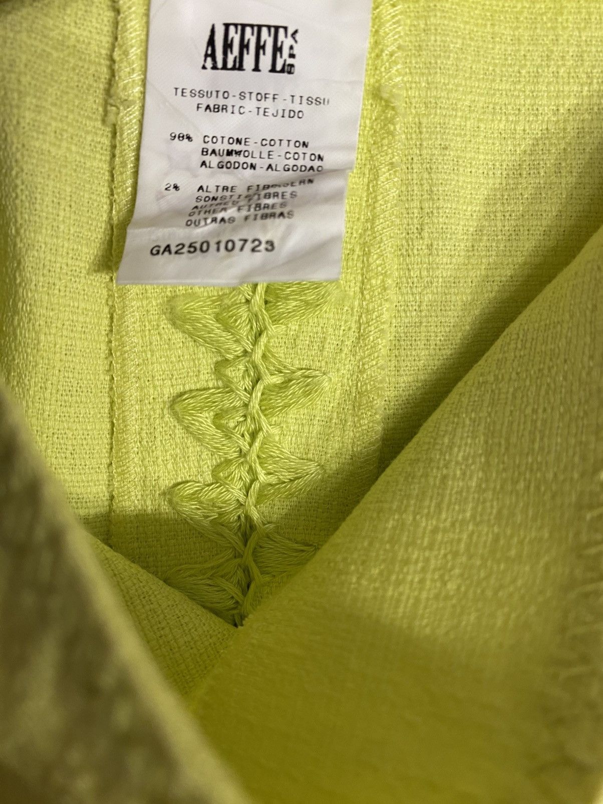 Affliction × Alberta Ferretti × Designer Alberta Ferretti yellow cotton mini skirts made in italy Size 28" / US 6 / IT 42 - 7 Thumbnail