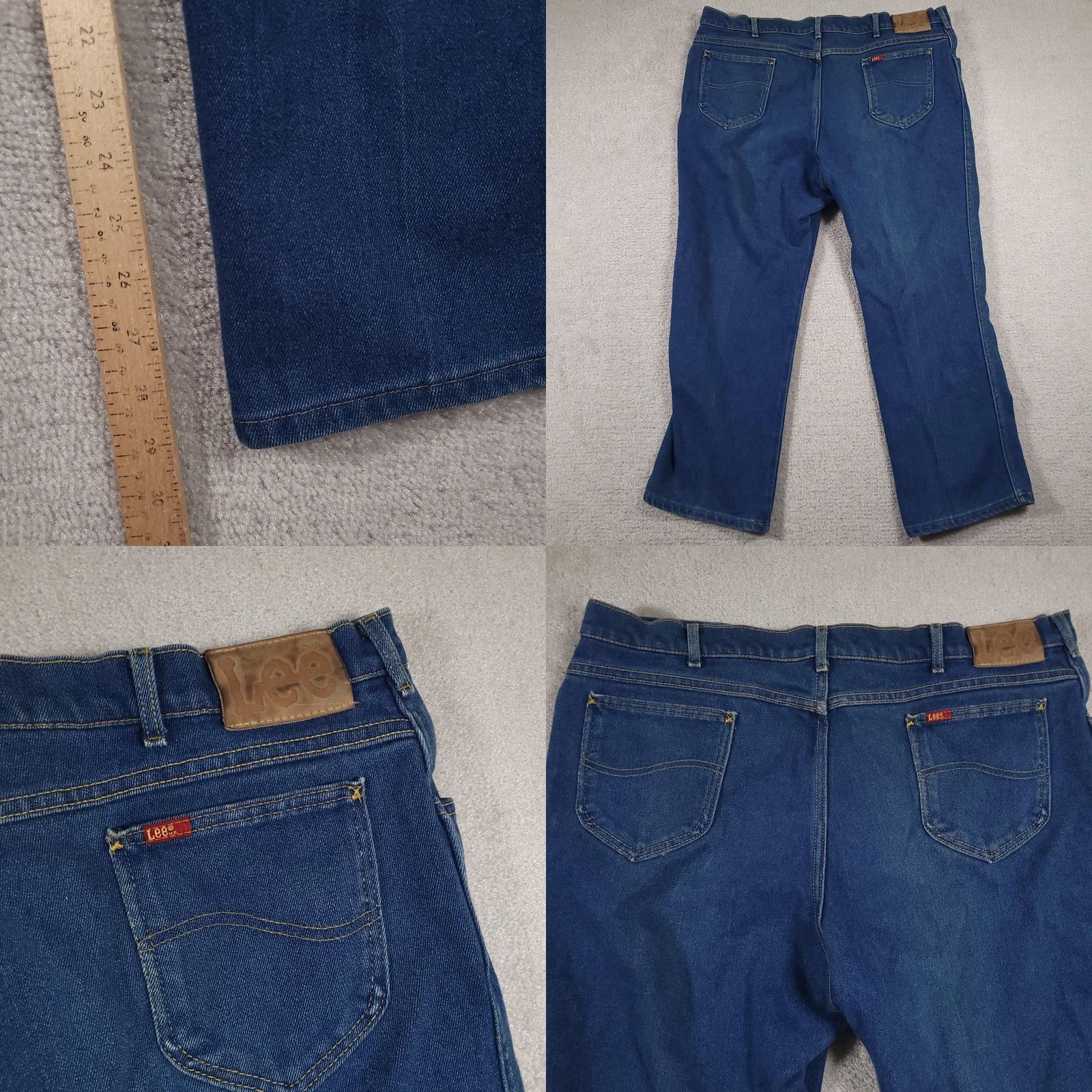 Lee VINTAGE Lee Jeans Mens 48x30 Denim Relaxed Fit Straight Leg USA 80s 90s Y2k 44x29 Blue Pants Mens Jeans Lee 48030 5-pocket Zip Fly Cotton Polyester Size US 32 / EU 48 - 9 Thumbnail