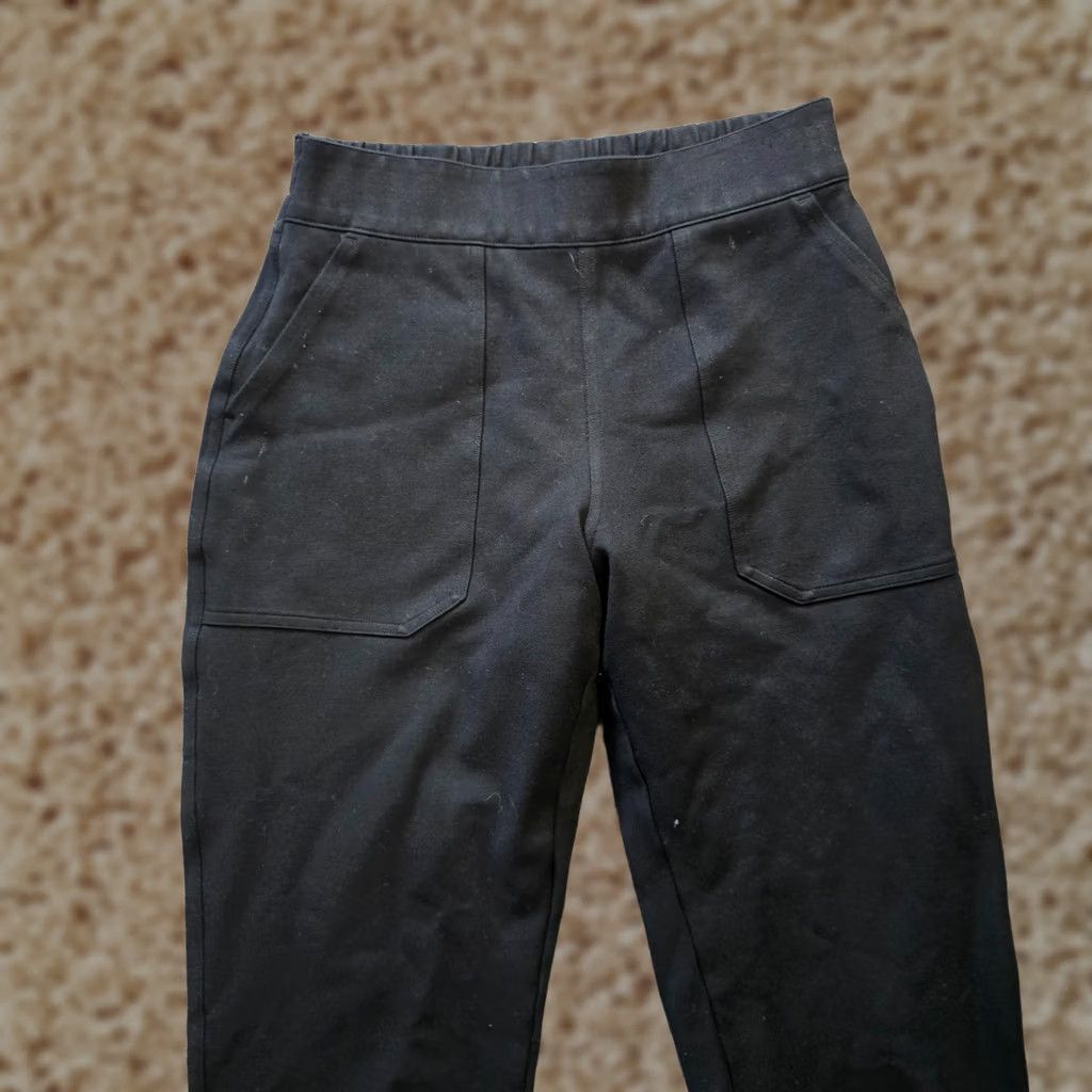 Spanx Spanx Pants Womens Size Small Black Joggers Pockets Pull On Casual Pant Tapered Inseam 28 in Stretch Regular Size 28" / US 6 / IT 42 - 1 Thumbnail