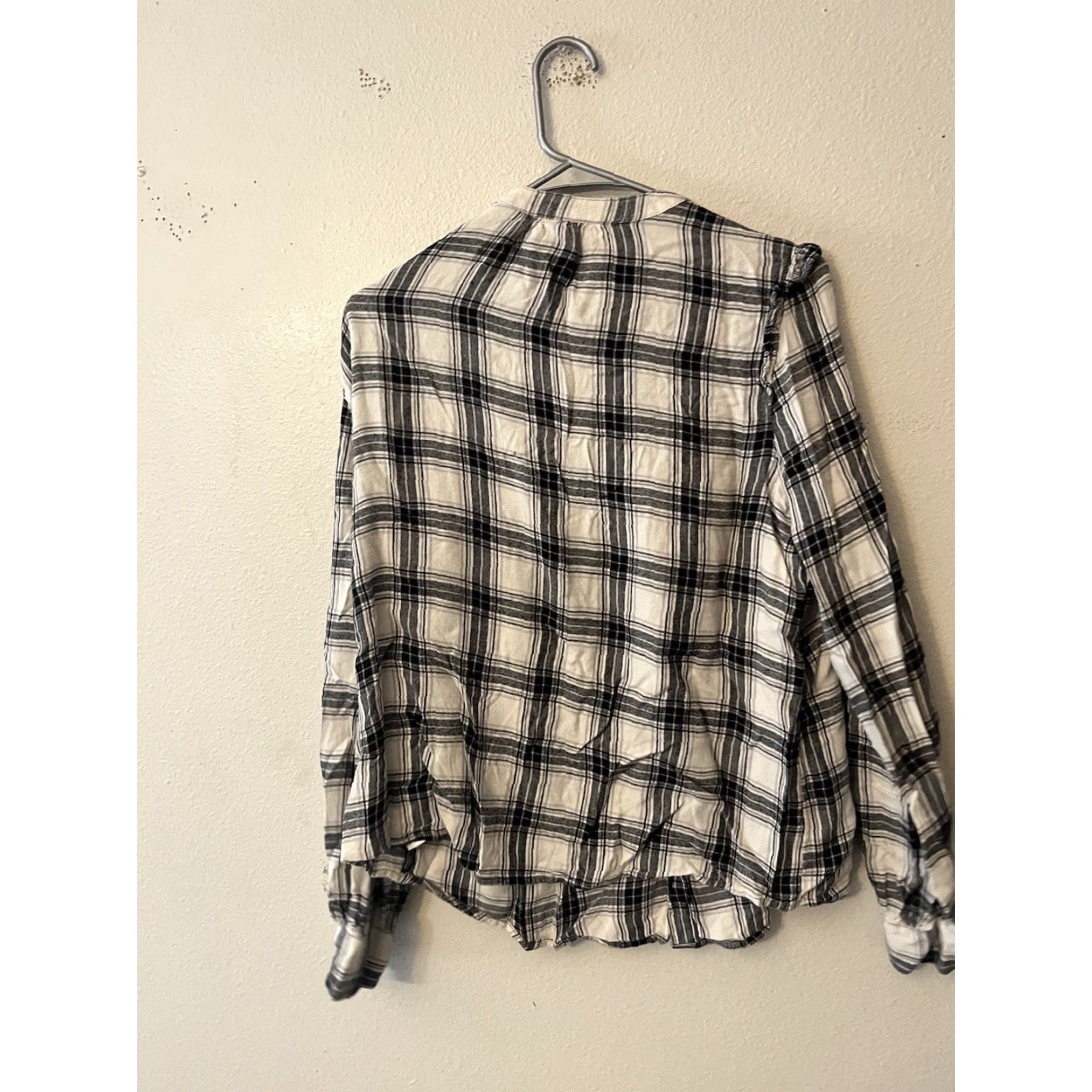 Old Navy Old Navy Blouse Shirt Women’s Multicolor Plaid Button Collar Long Sleeve Size L Tunic Casual Workwear Modern Relaxed Fit 100% Cotton Blend Size L / US 10 / IT 46 - 2 Thumbnail