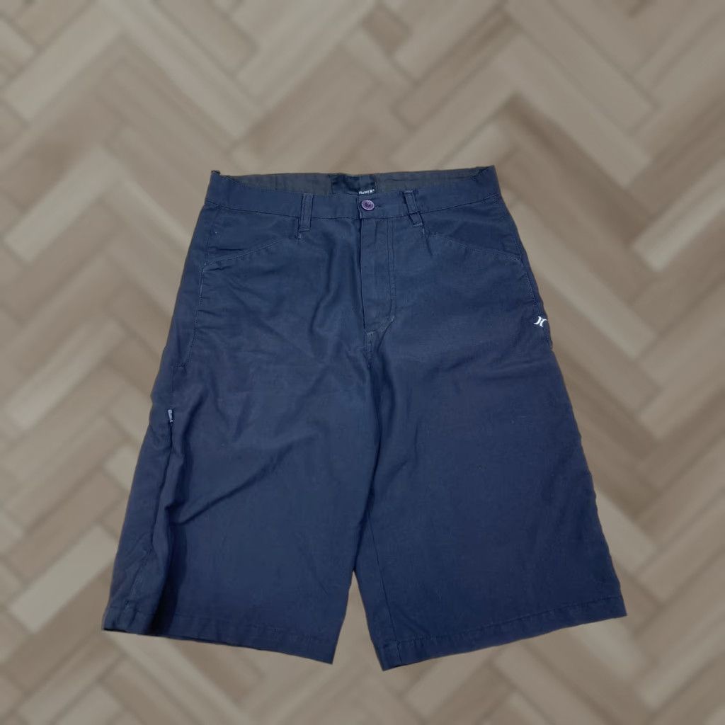 Hurley Hurley Flat Front Short Sport Casual 30 Black Men 30 Inseam 9in Belted Adjustable Pockets 80s 90s Size US 30 / EU 46 - 1 Thumbnail